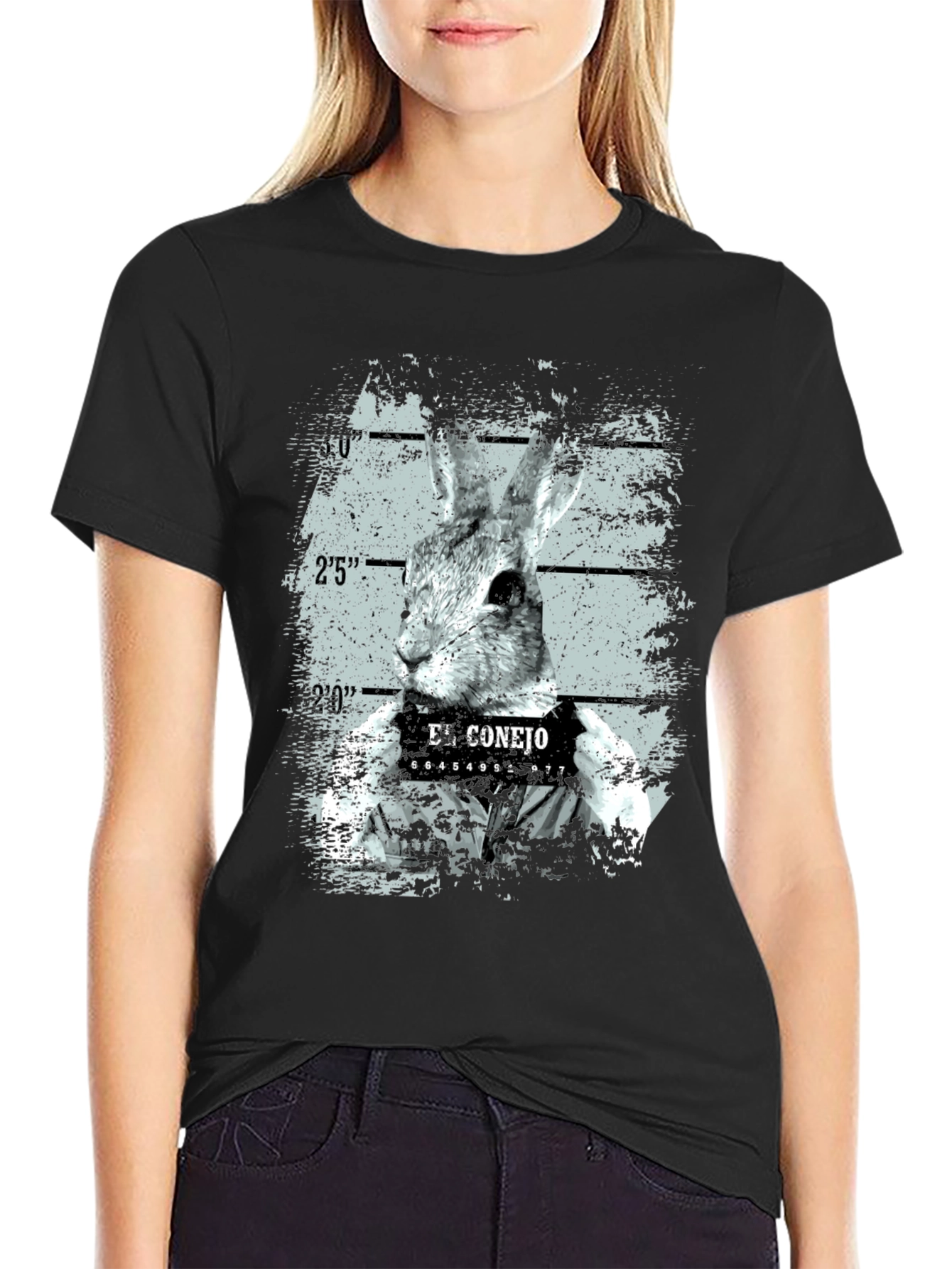 El Conejo Mugshot Tee - Funny Rabbit T-Shirt
