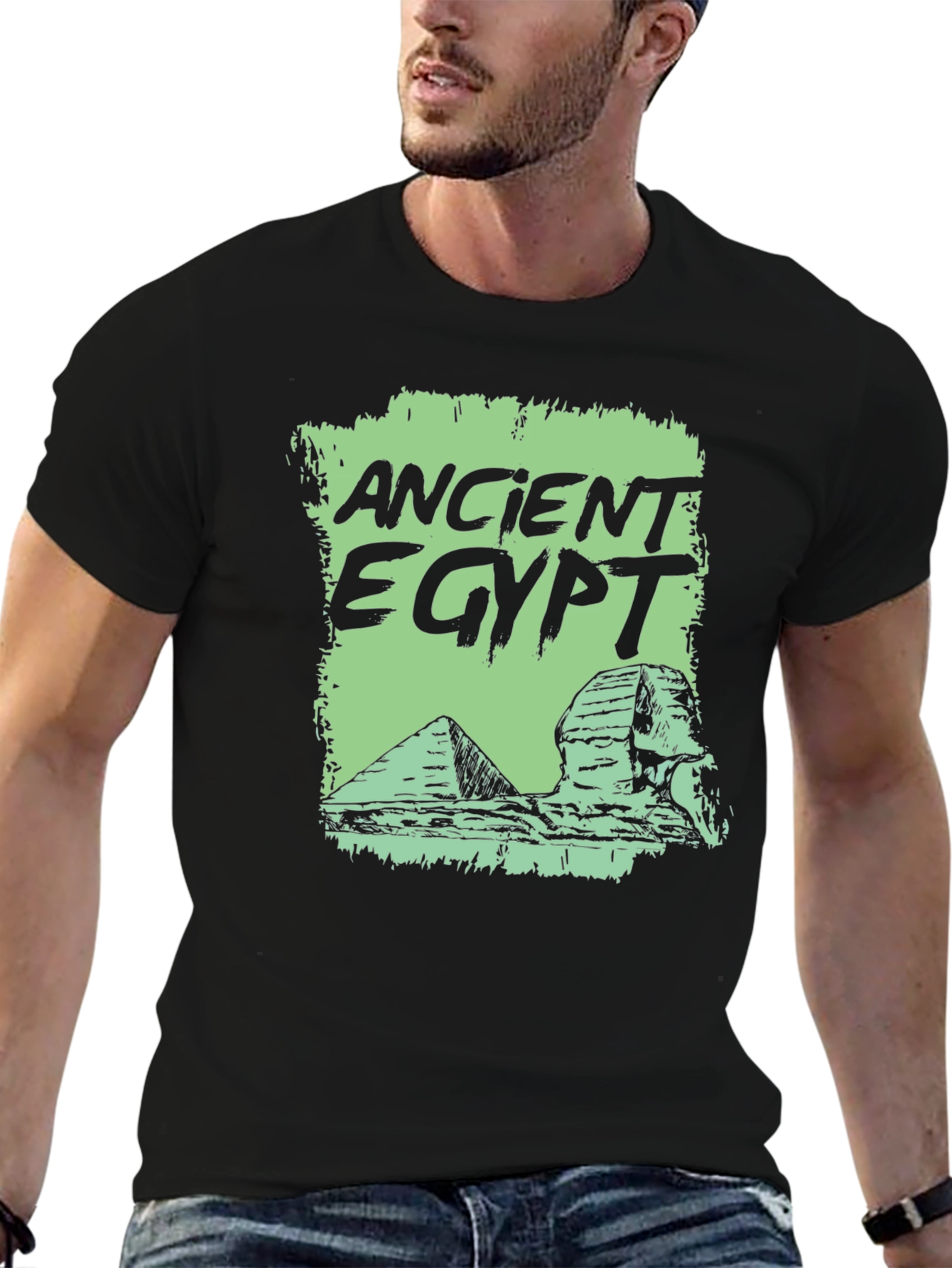 Ancient Egypt Tee - Pyramid & Sphinx Graphic T-Shirt