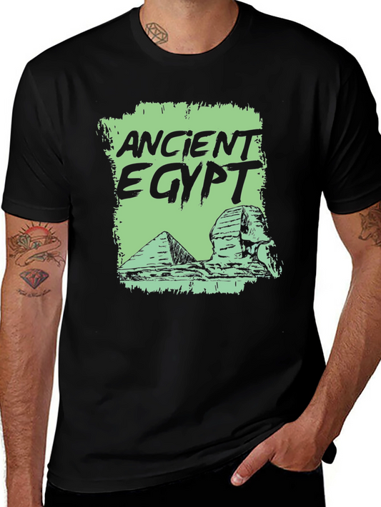 Ancient Egypt Tee - Pyramid & Sphinx Graphic T-Shirt