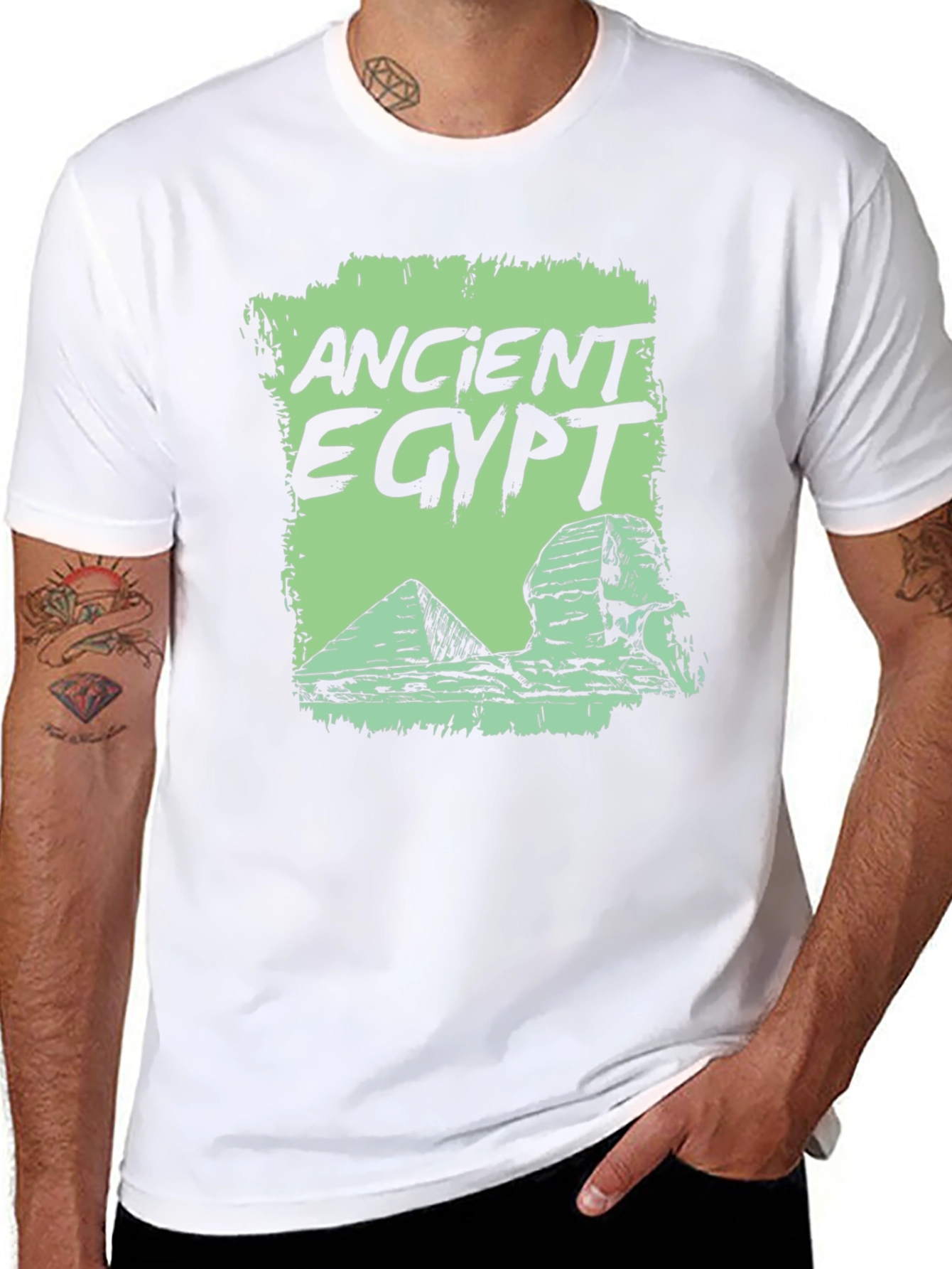 Ancient Egypt Tee - Pyramid & Sphinx Graphic T-Shirt