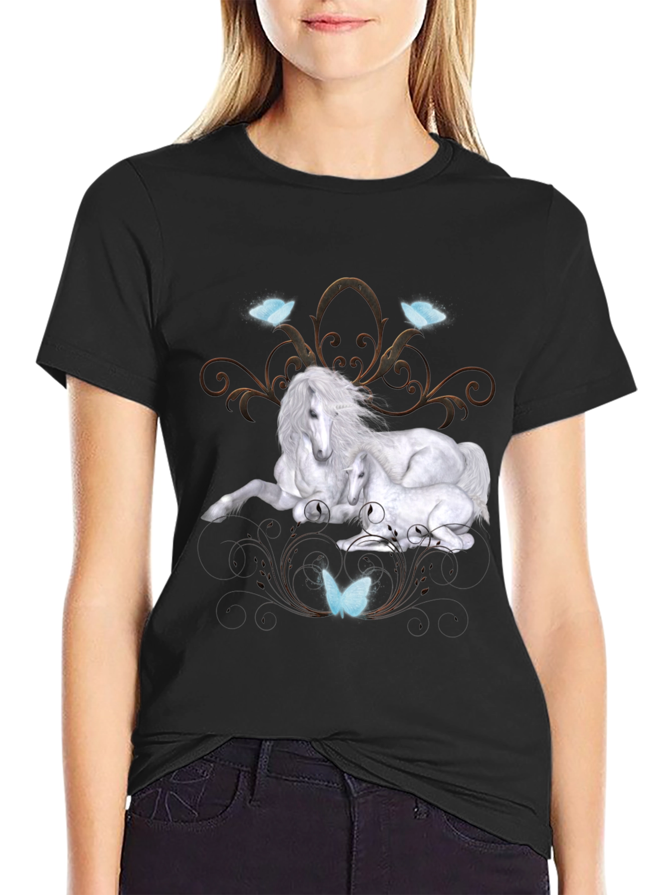Unicorn & Butterfly Graphic Tee