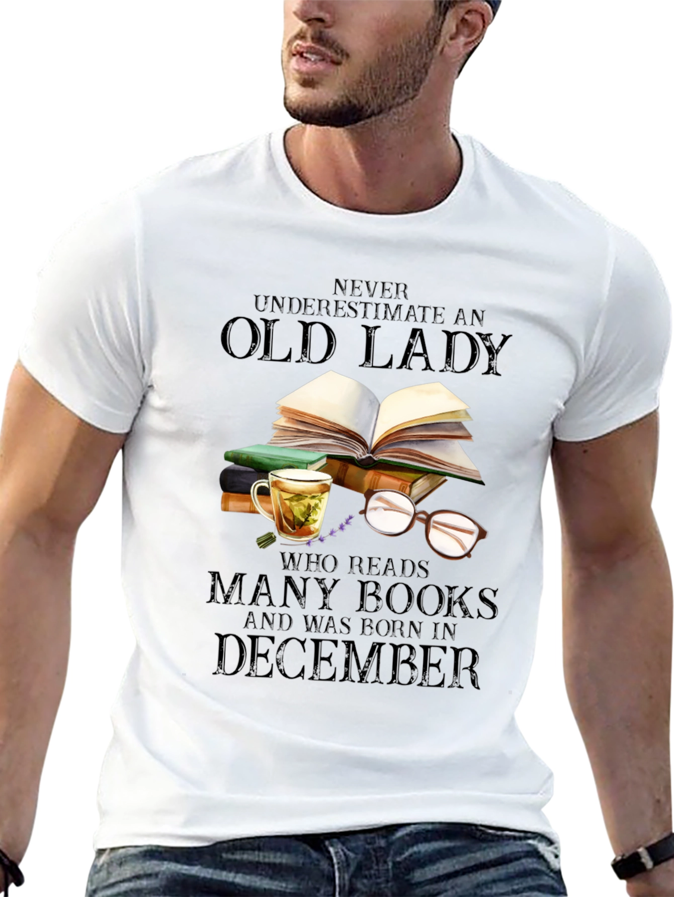 Never Underestimate Old Lady Reads T-Shirt
