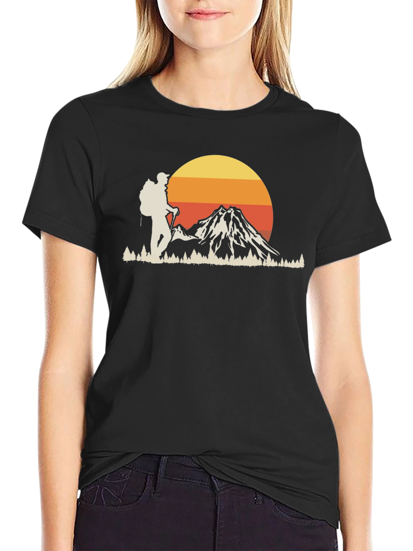 Mountain Hiker Graphic Tee - Outdoor Adventure Shirt