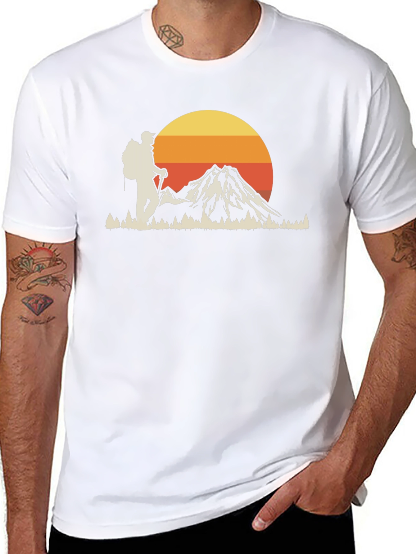 Mountain Hiker Graphic Tee - Outdoor Adventure Shirt