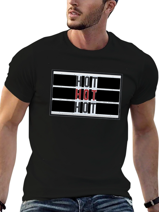 Hot Graphic Print Black T-Shirt