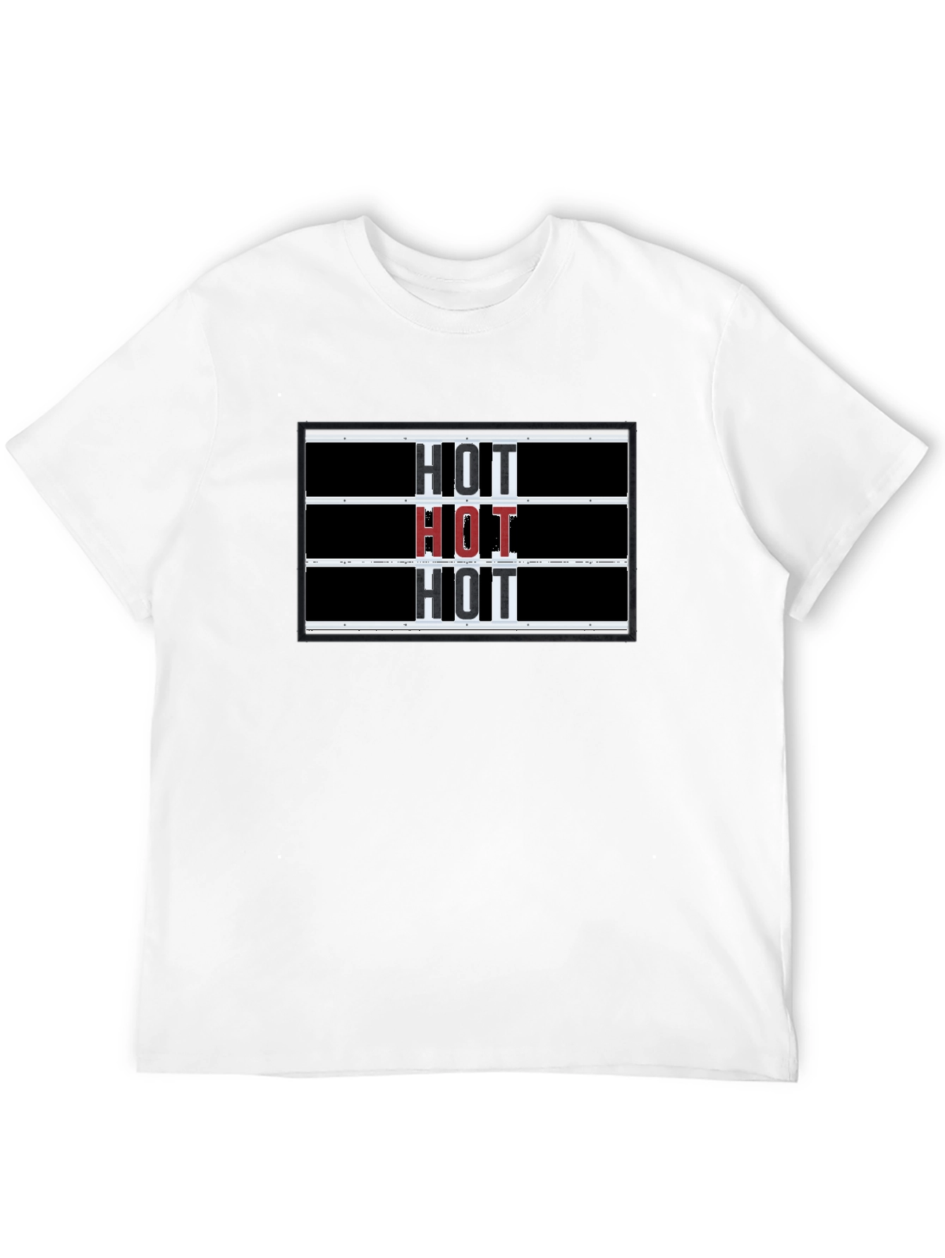 Hot Graphic Print Black T-Shirt