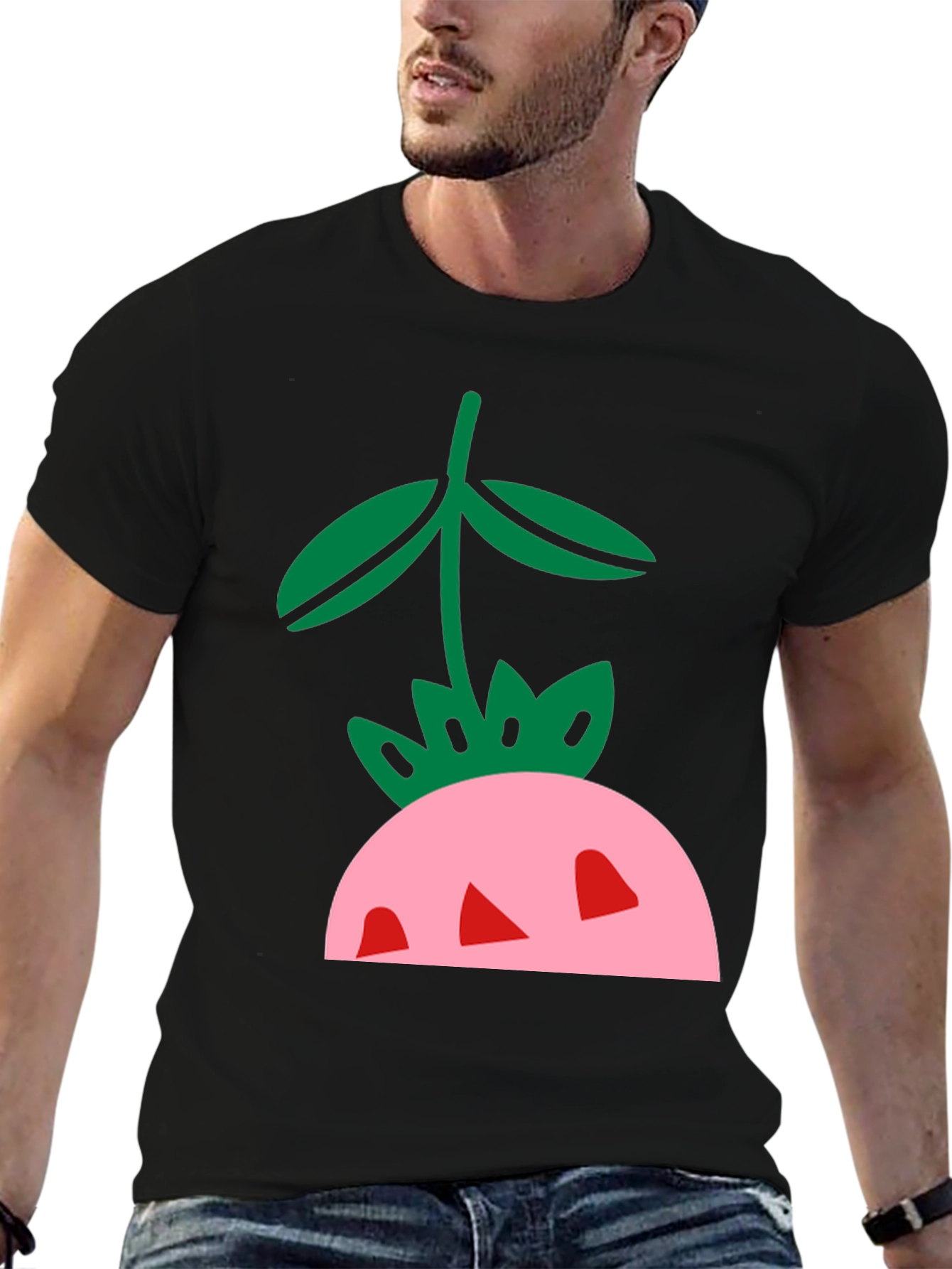 Strawberry Graphic Tee - Unique Fruit Design
