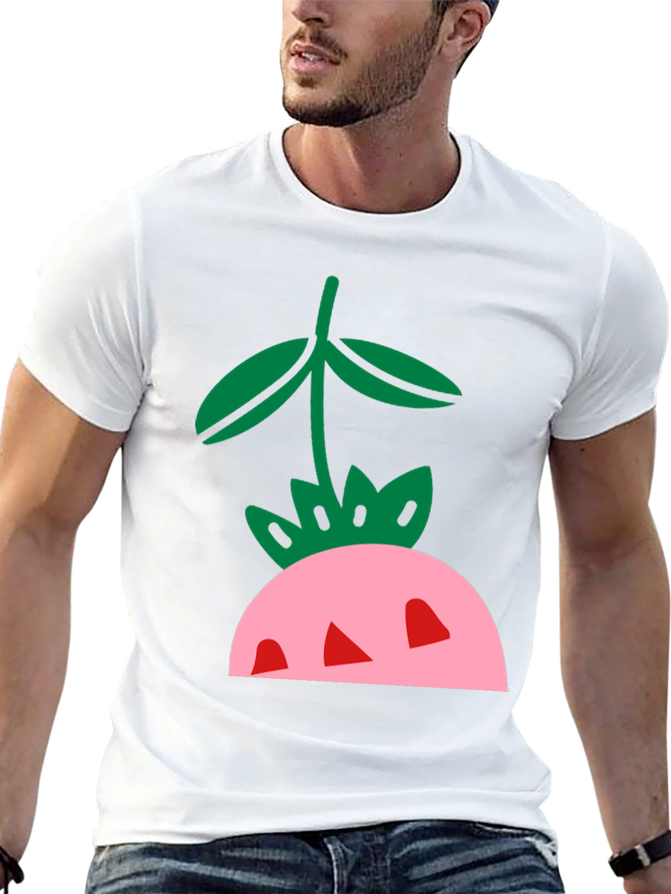Strawberry Graphic Tee - Unique Fruit Design