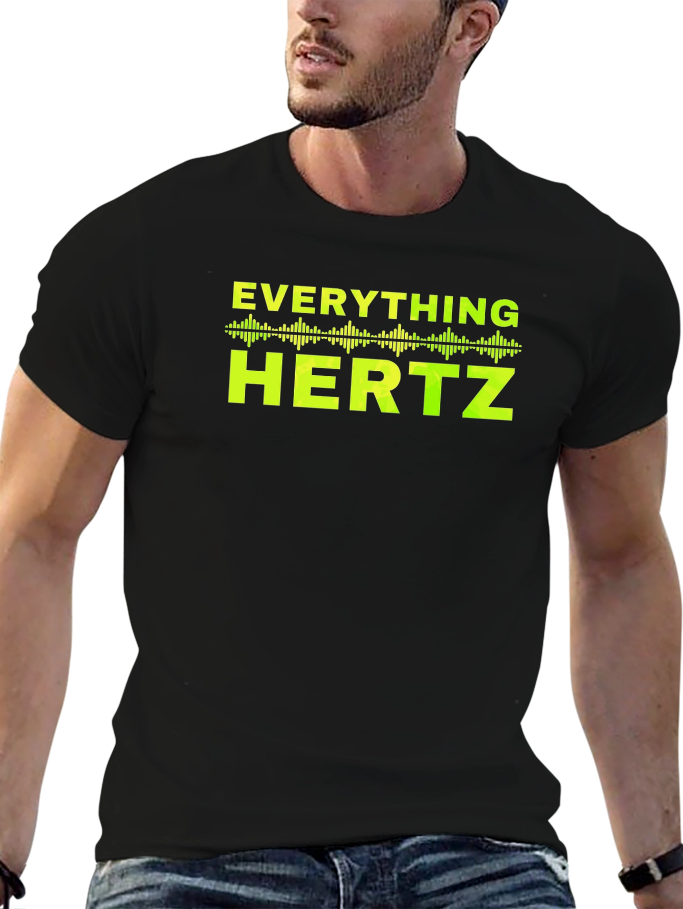 Everything Hertz Graphic Tee - Black Cotton T-Shirt