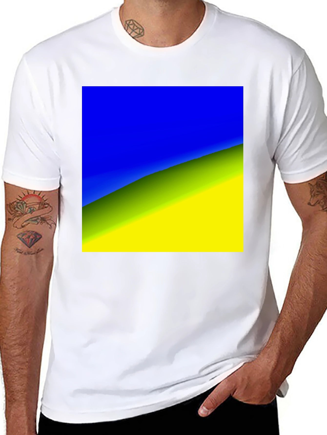 Ukraine Flag T-Shirt - Black Tee