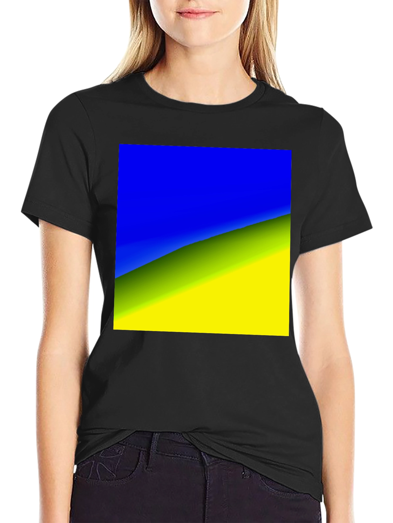 Ukraine Flag T-Shirt - Black Tee
