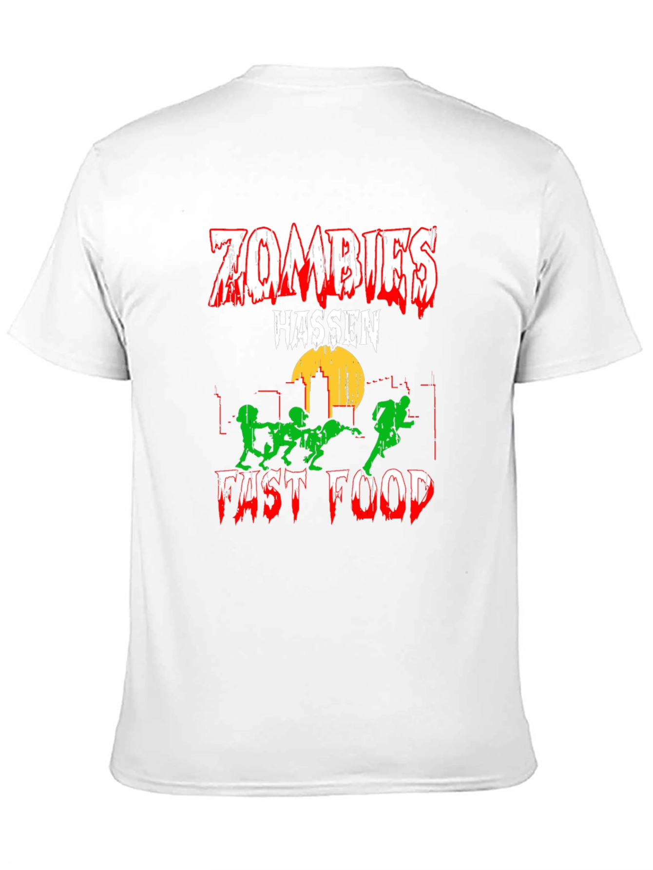 Zombies Hassen Fast Food Black T-Shirt