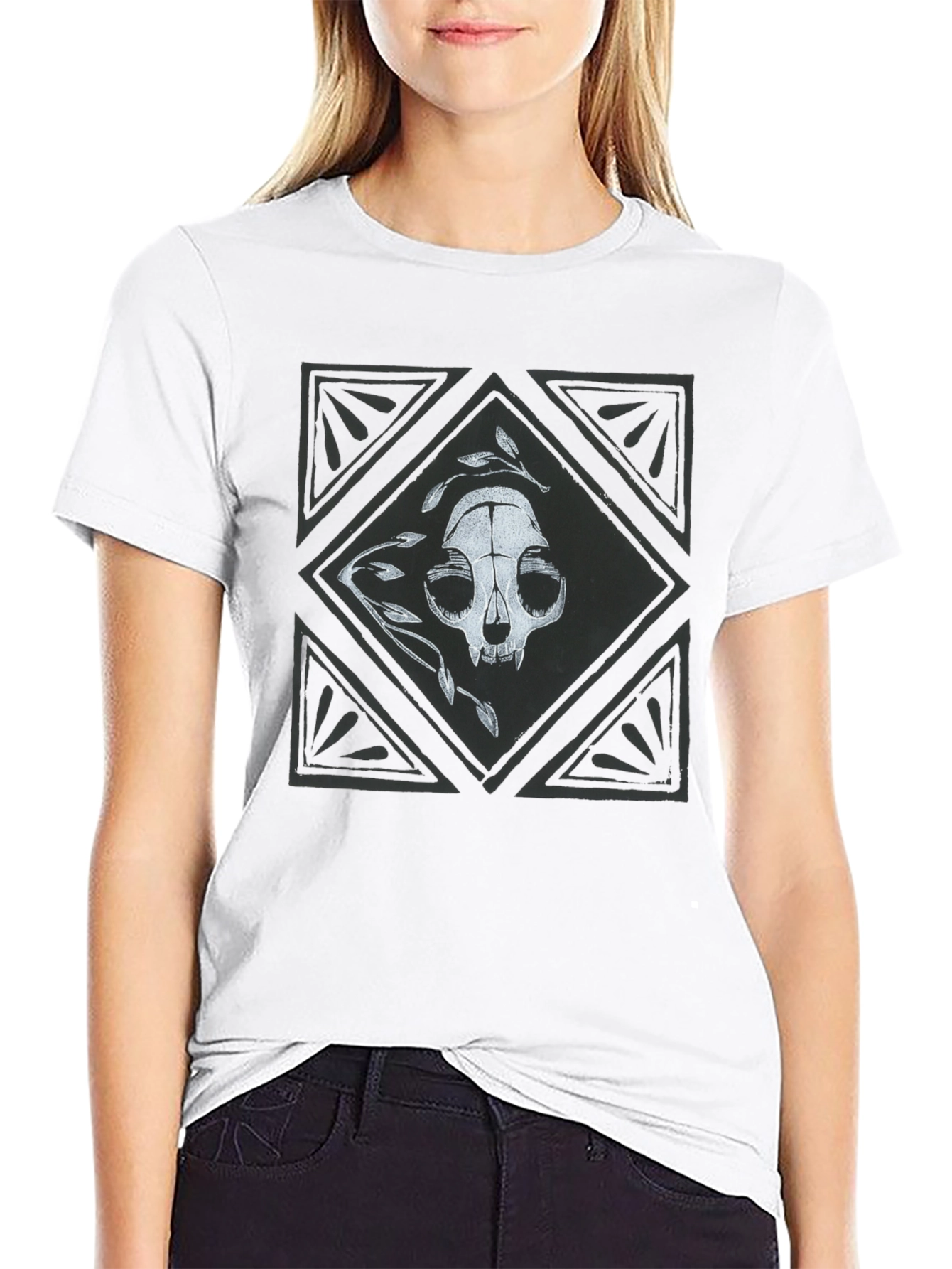 Skull & Leaves Graphic Tee