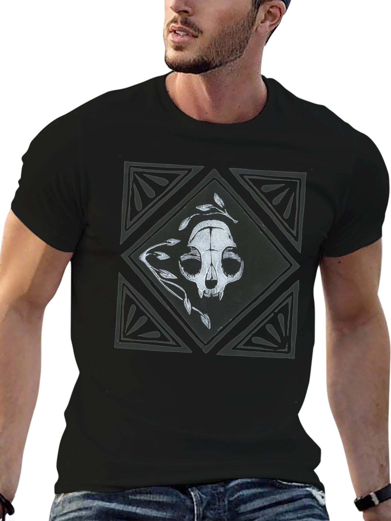 Skull & Leaves Graphic Tee