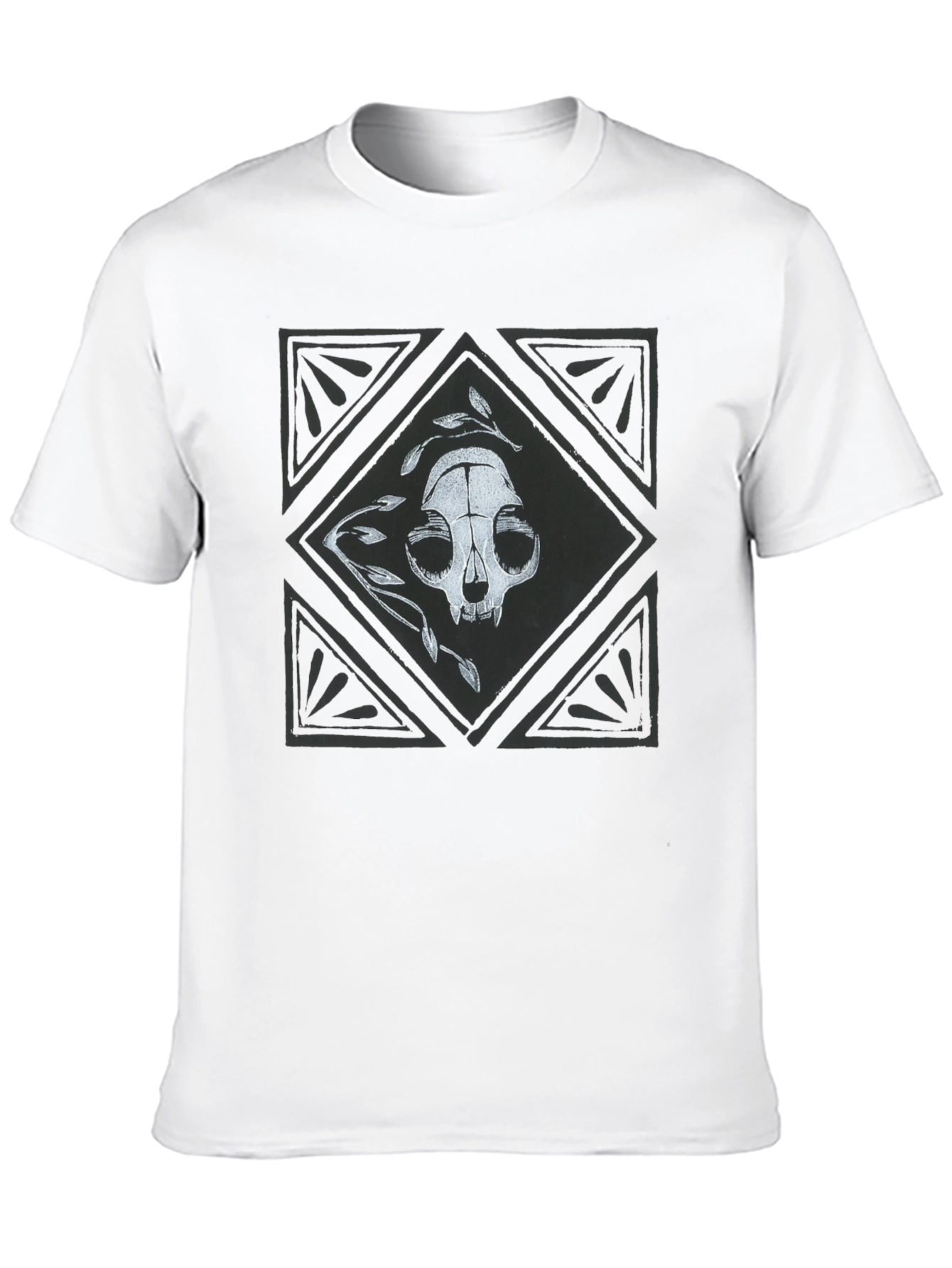 Skull & Leaves Graphic Tee