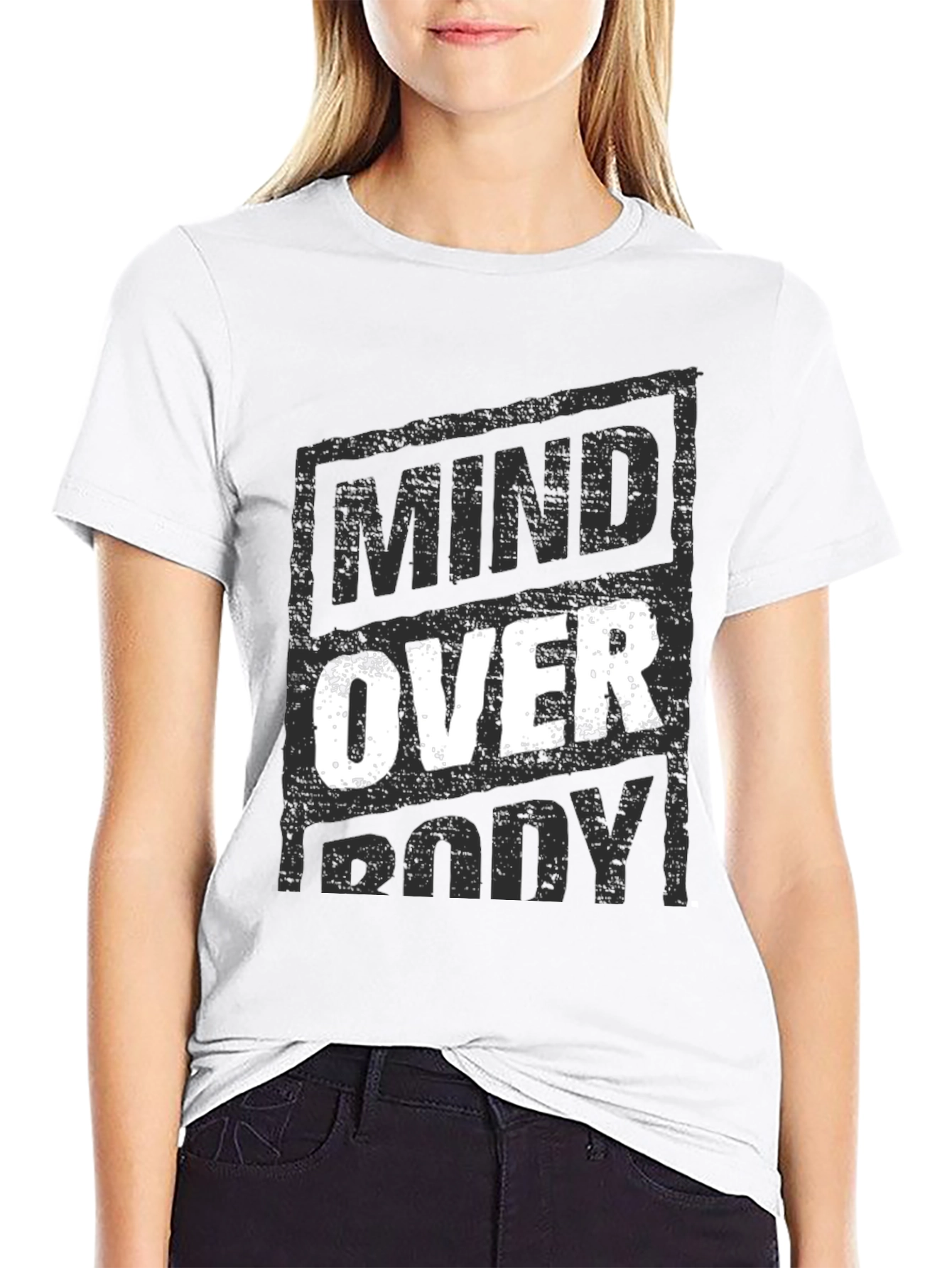 Mind Over Body Graphic T-Shirt - Motivational Design