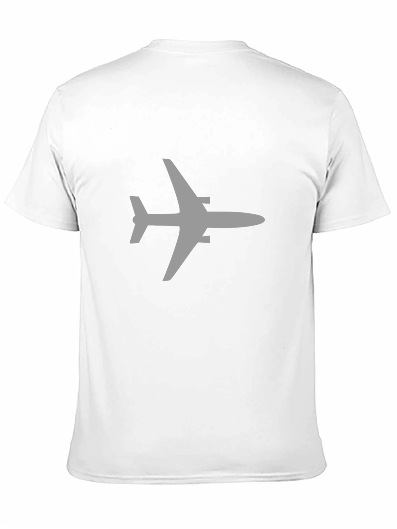 Airplane Graphic Tee - Black Cotton Blend Casual Shirt