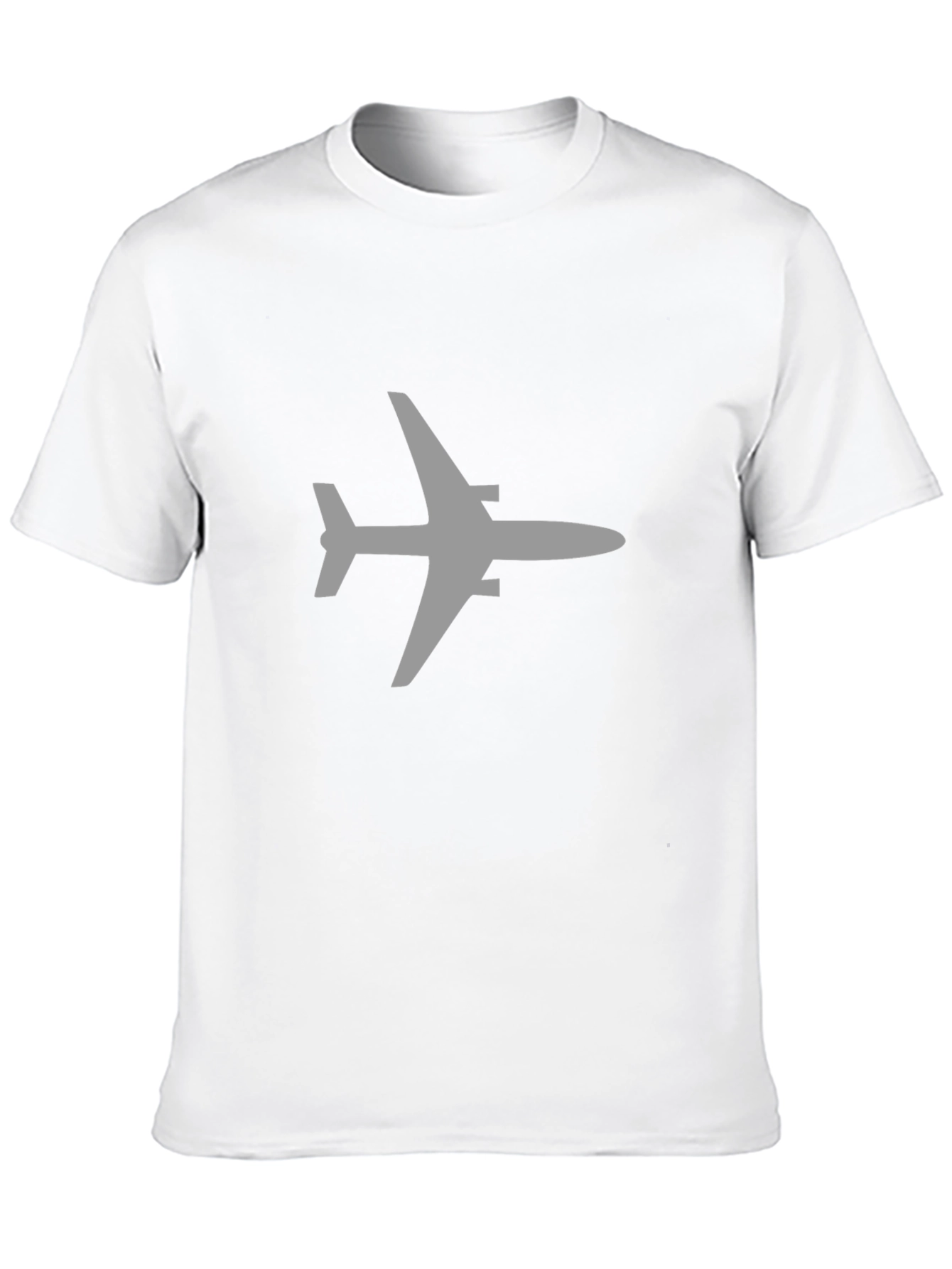 Airplane Graphic Tee - Black Cotton Blend Casual Shirt