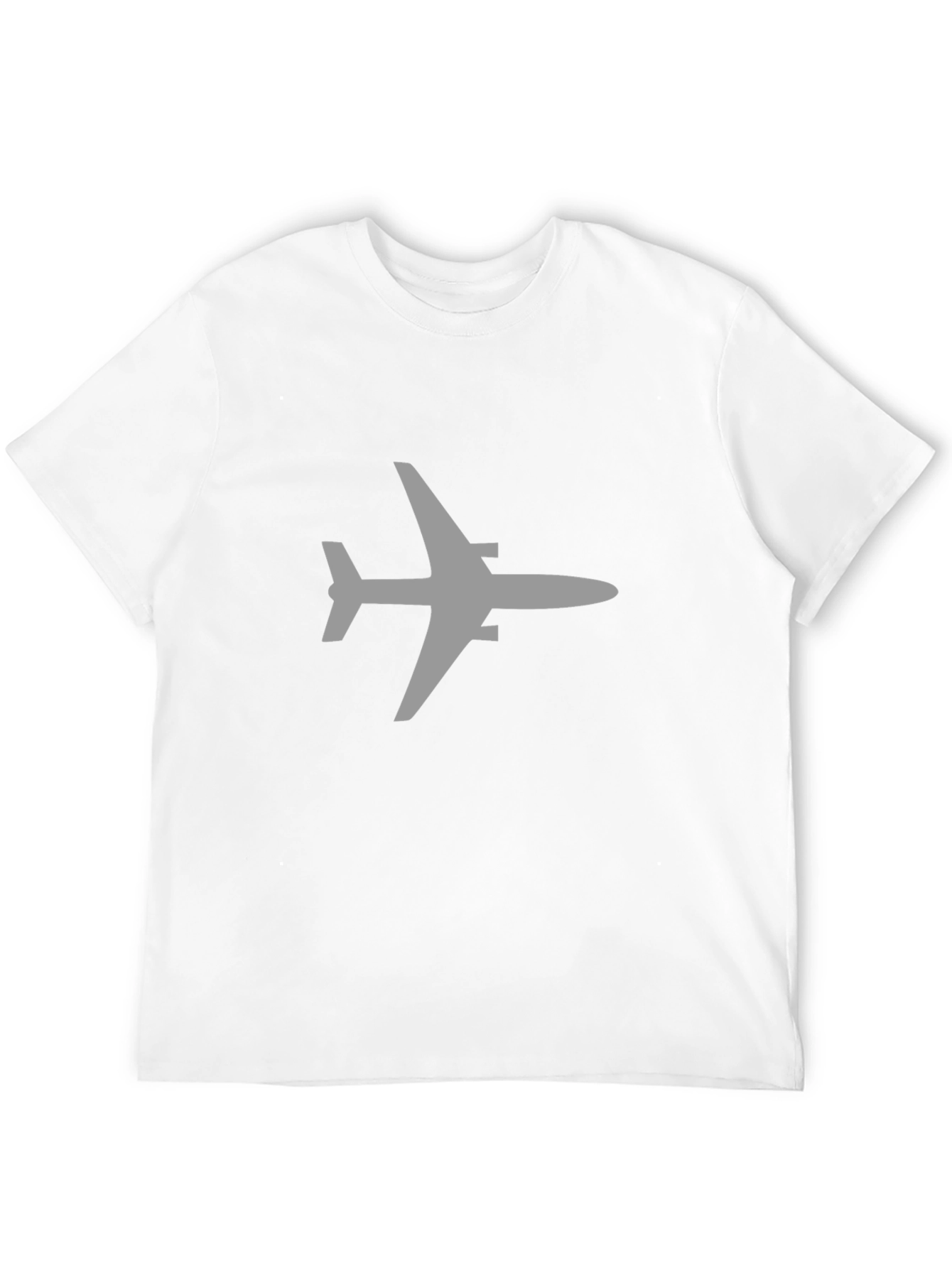 Airplane Graphic Tee - Black Cotton Blend Casual Shirt