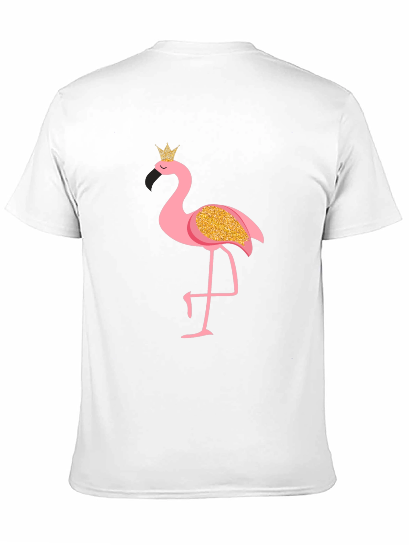 Mens Flamingo Graphic Print Black T-Shirt