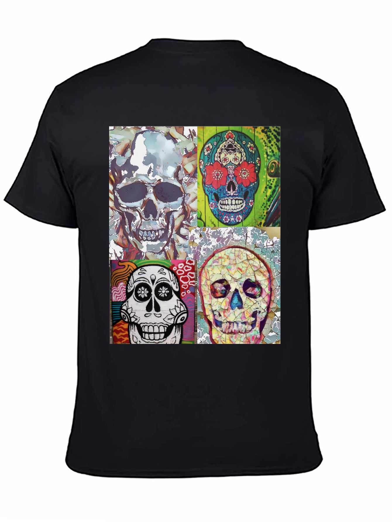 Sugar Skull Tee - Artistic Skull Design