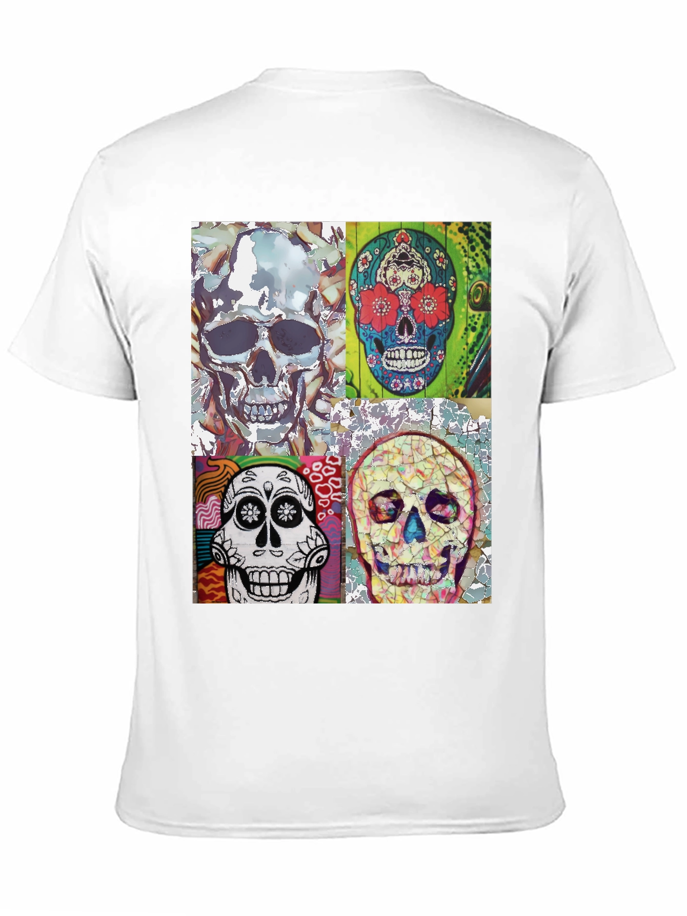Sugar Skull Tee - Artistic Skull Design