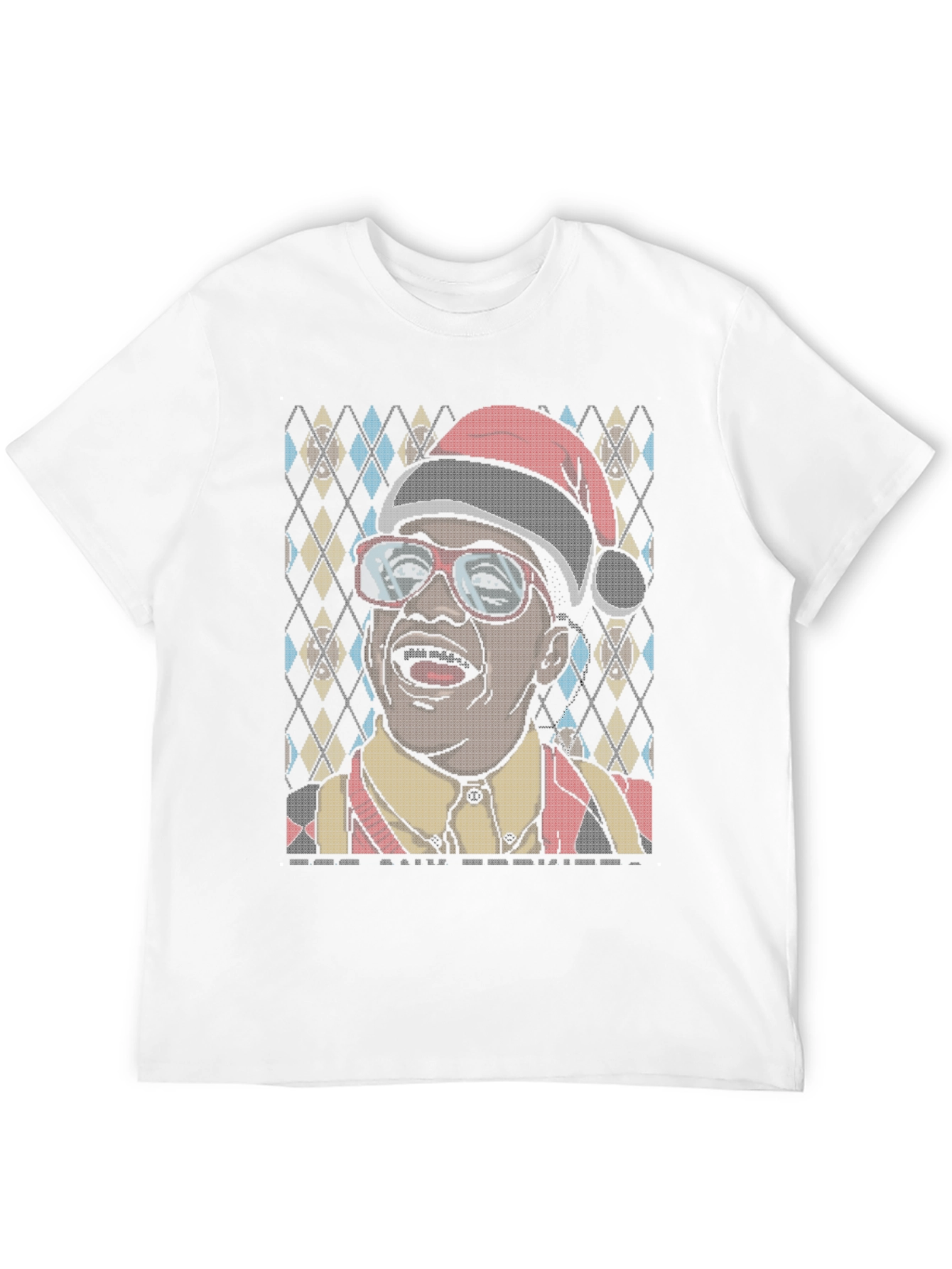 Funny Holiday T-Shirt with Santa Hat