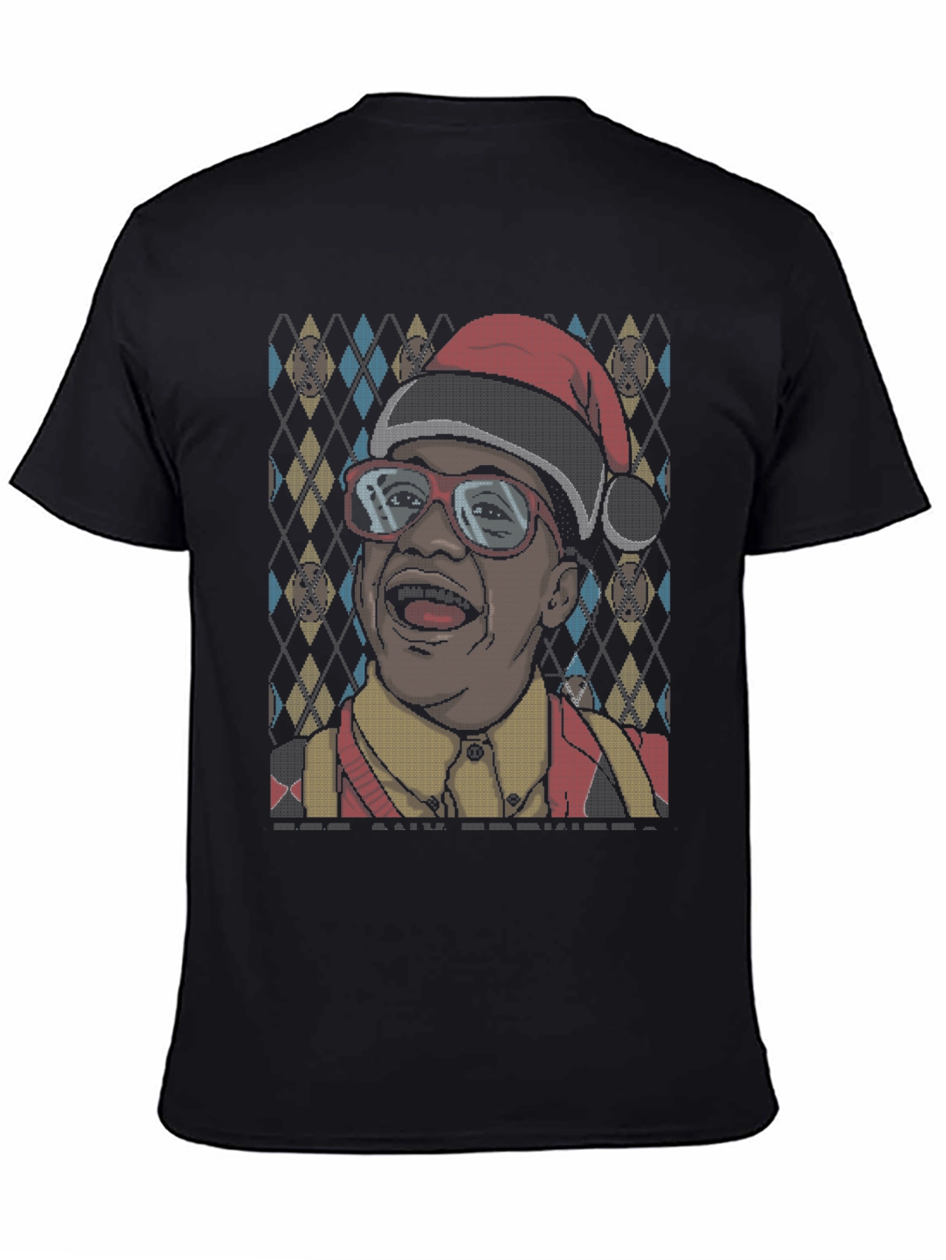 Funny Holiday T-Shirt with Santa Hat