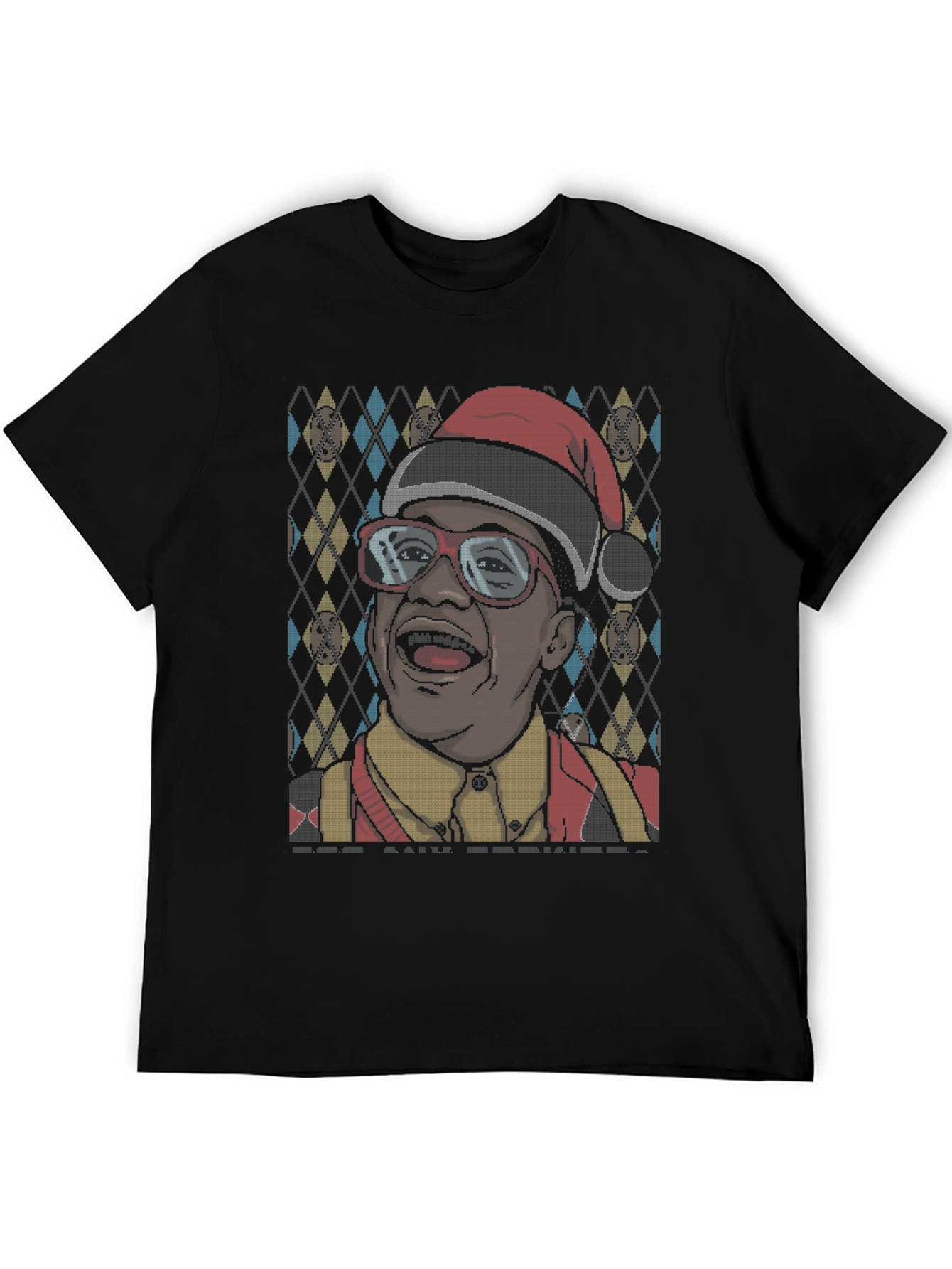 Funny Holiday T-Shirt with Santa Hat