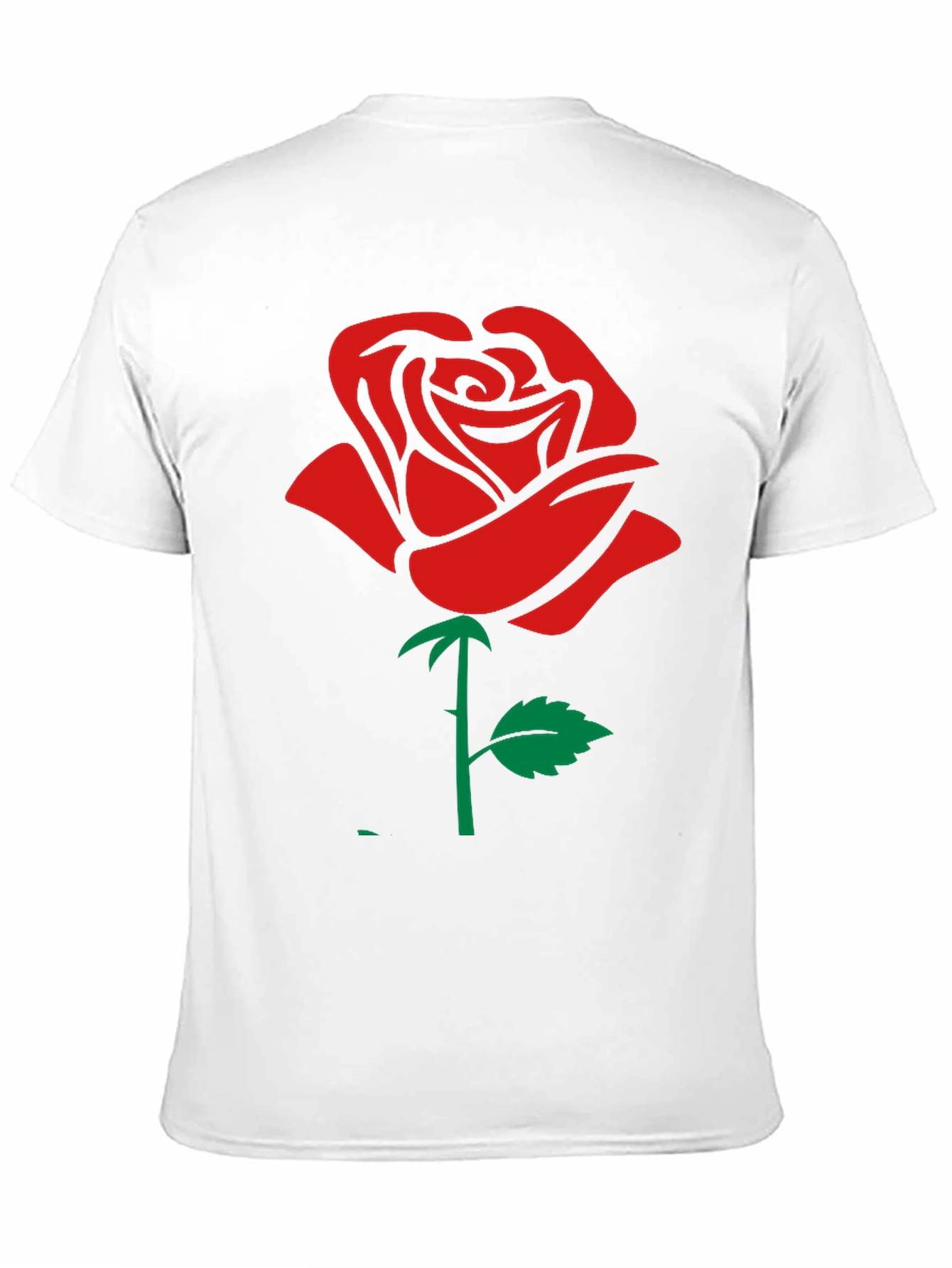 Rose Graphic T-Shirt - Black Cotton Casual Wear