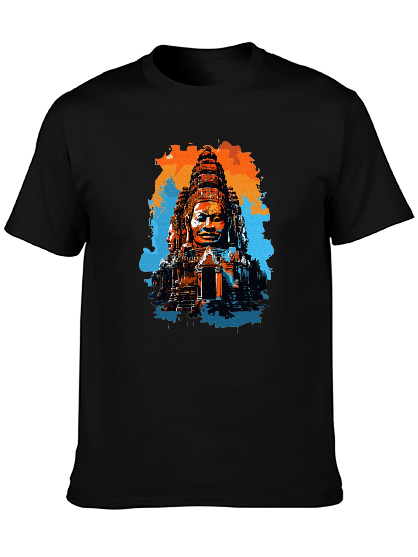 Bayon Temple T-Shirt Angkor Wat Cambodia Black