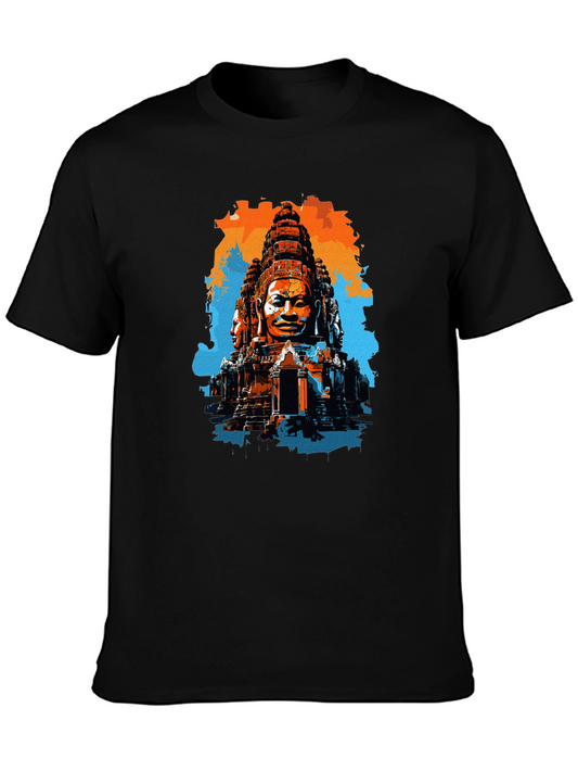Bayon Temple T-Shirt Angkor Wat Cambodia Black