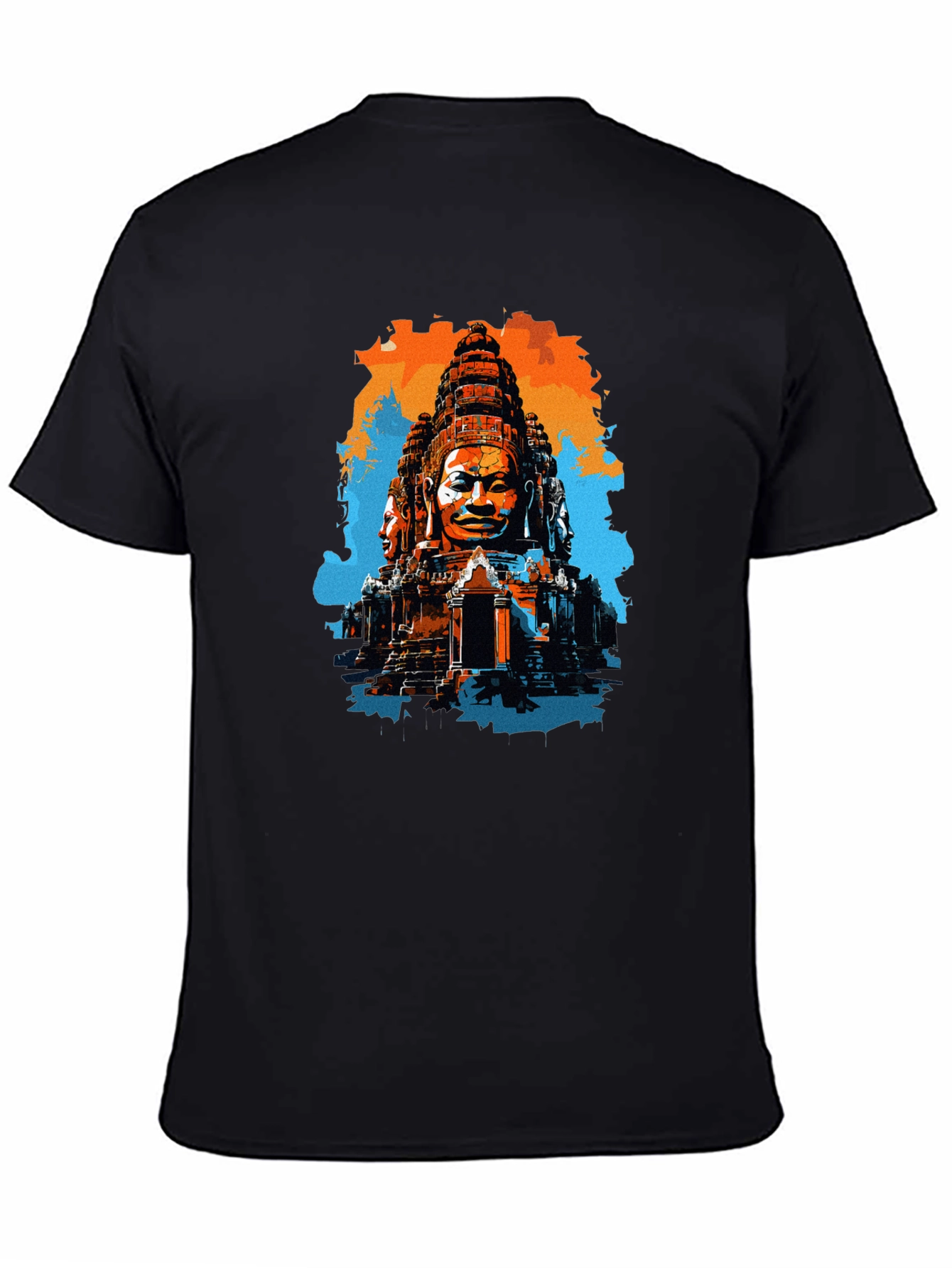 Bayon Temple T-Shirt Angkor Wat Cambodia Black