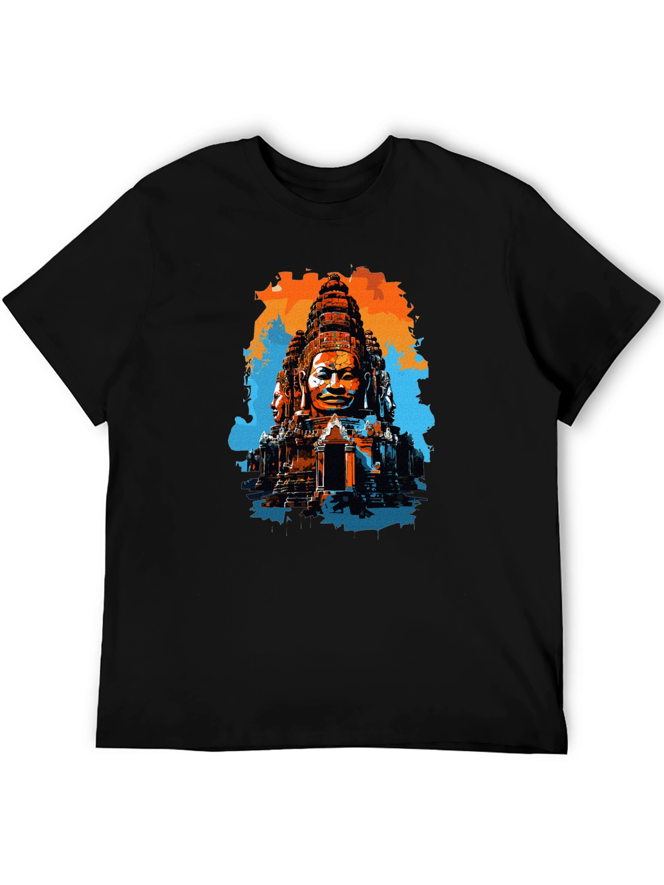 Bayon Temple T-Shirt Angkor Wat Cambodia Black