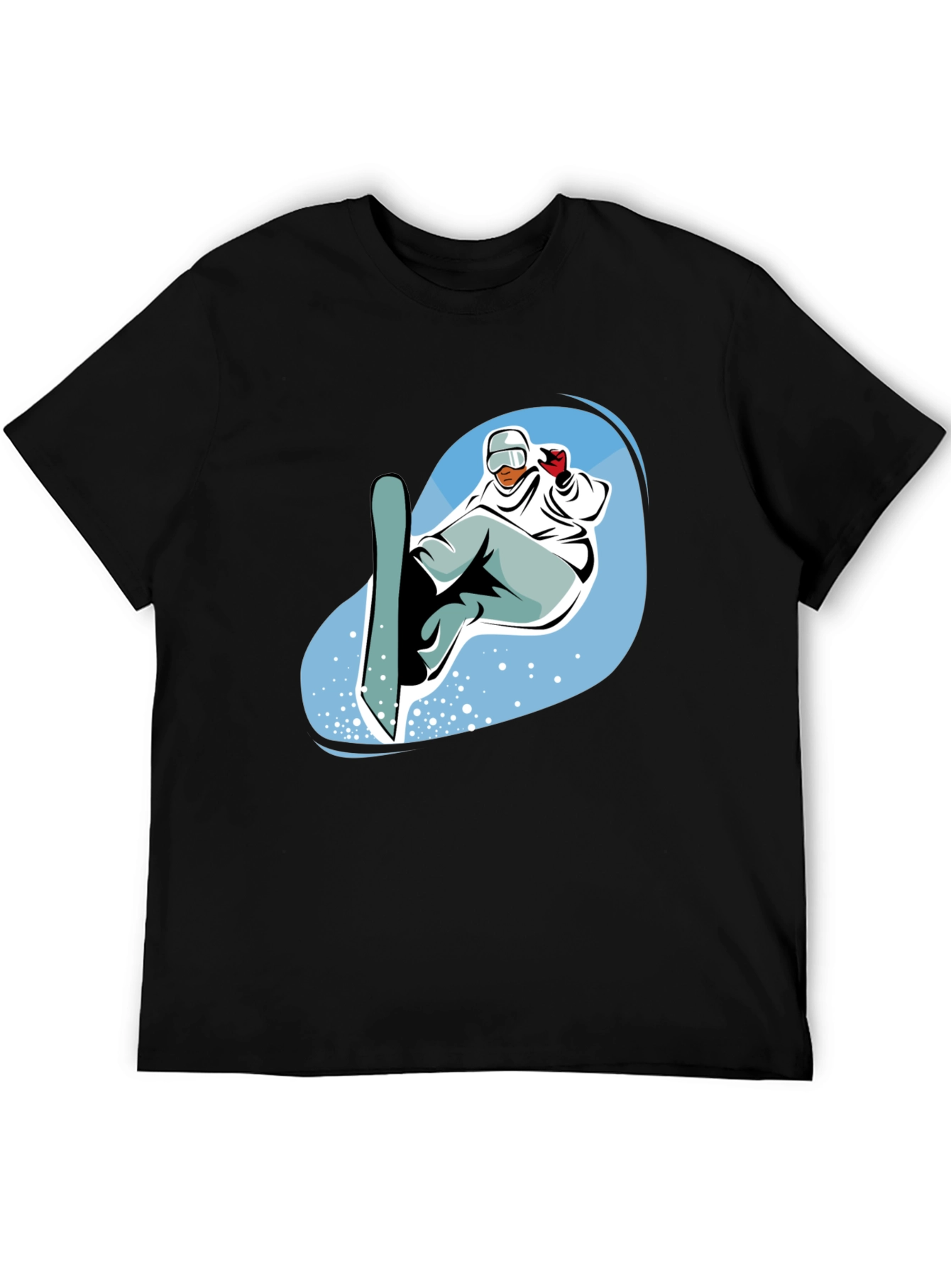Snowboarder Graphic T-Shirt - Cool Black Tee
