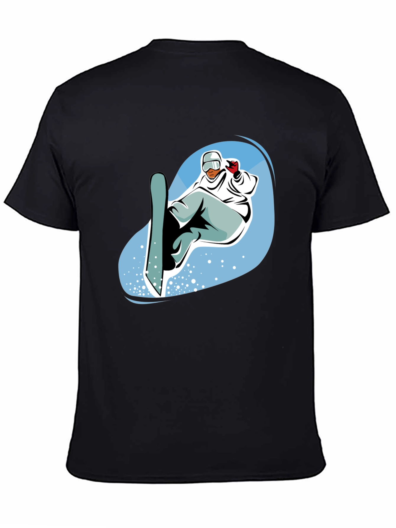Snowboarder Graphic T-Shirt - Cool Black Tee