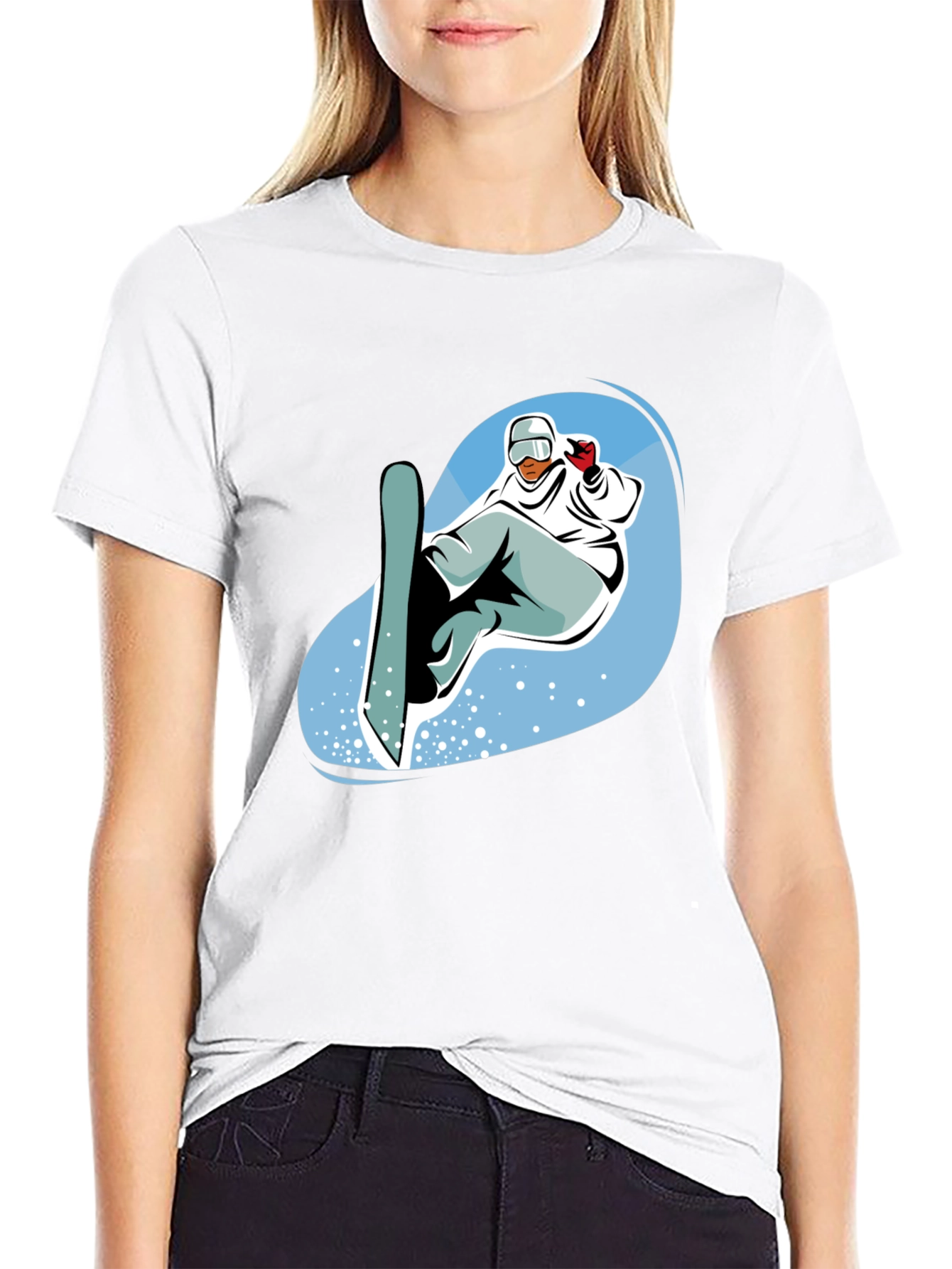 Snowboarder Graphic T-Shirt - Cool Black Tee