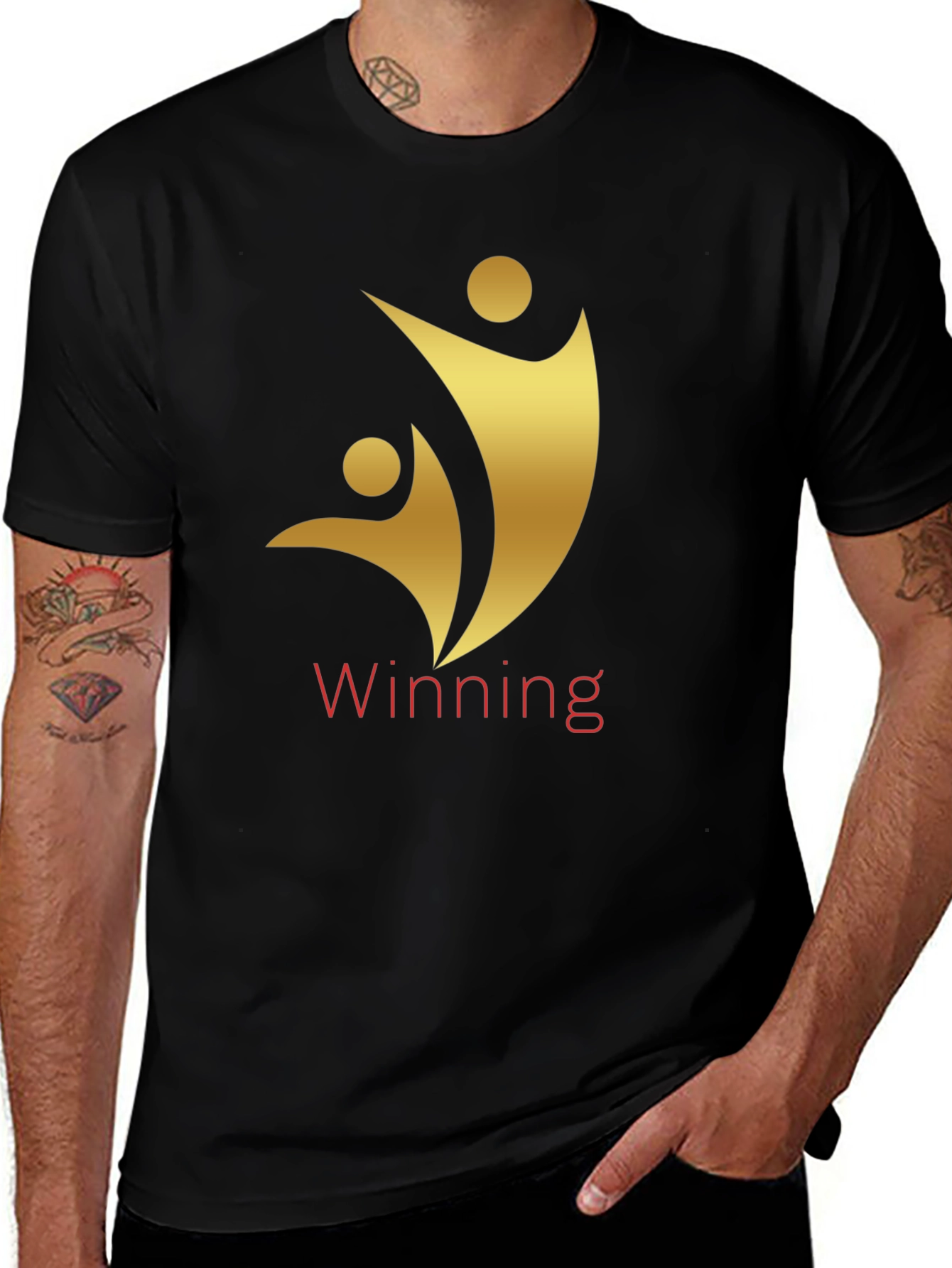 Winning Graphic Tee - Gold on Black