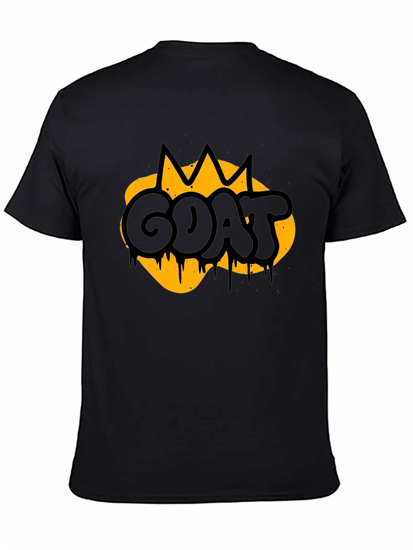 GOAT Graphic Print Mens Black T-Shirt