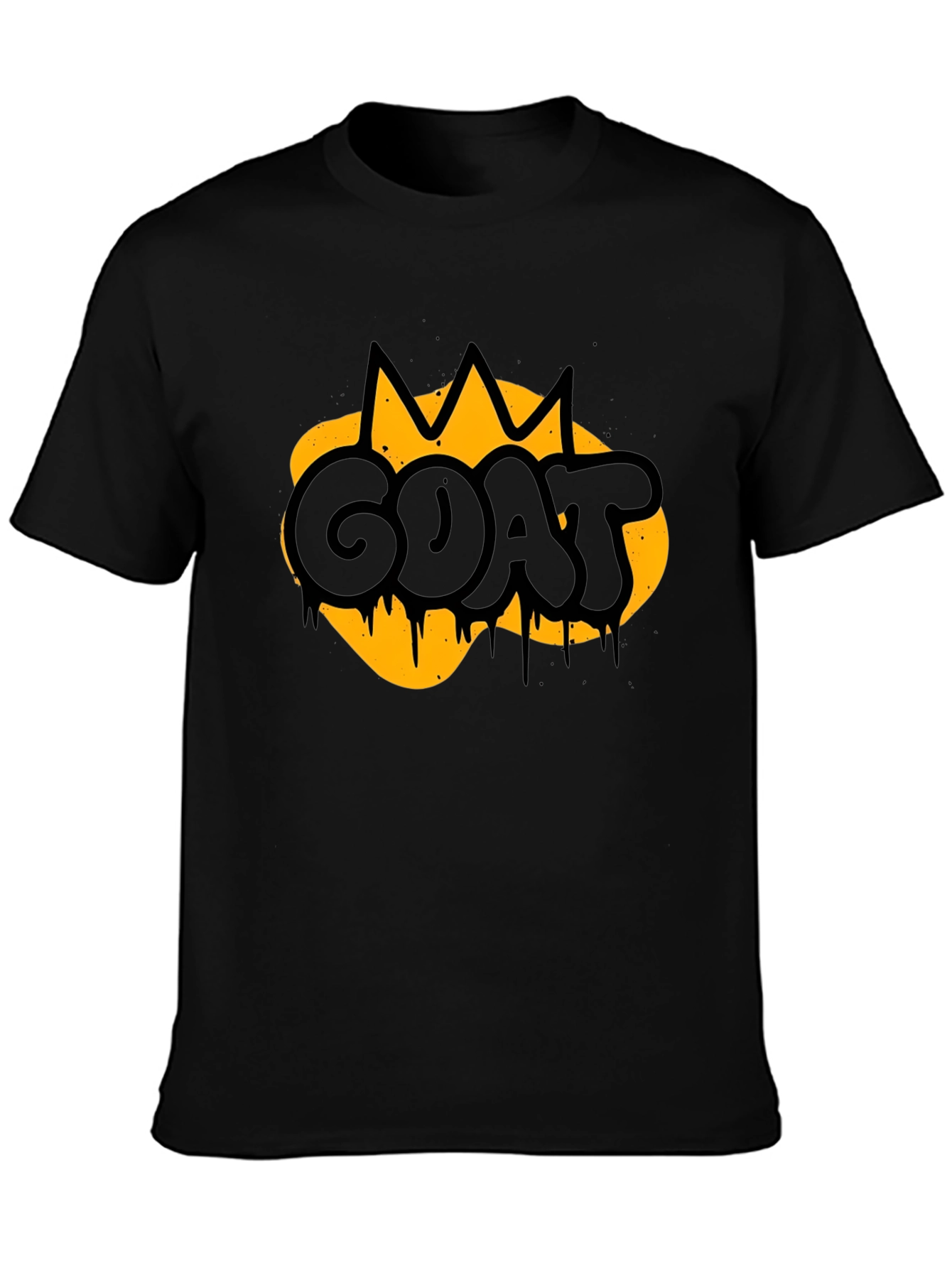 GOAT Graphic Print Mens Black T-Shirt