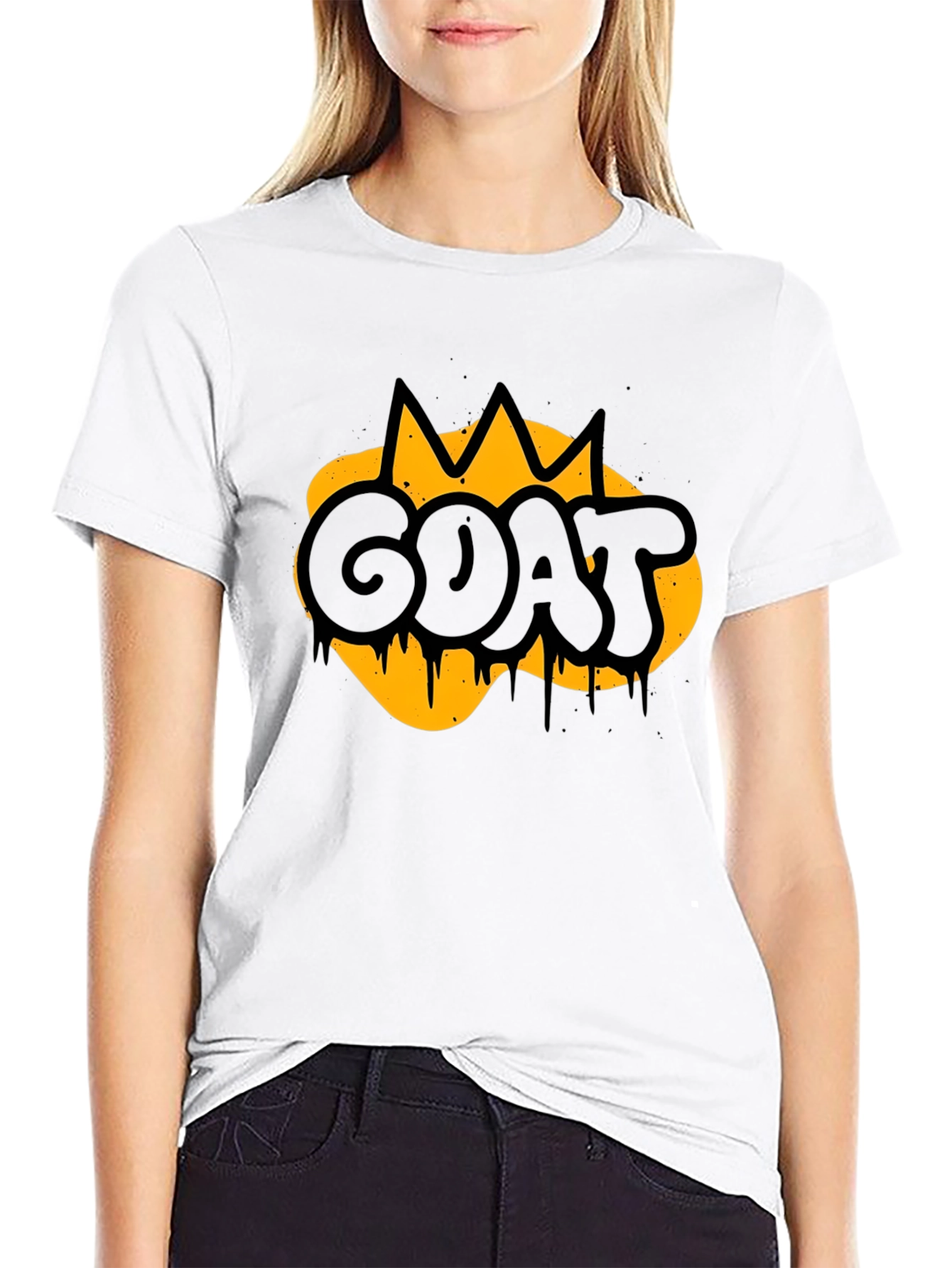 GOAT Graphic Print Mens Black T-Shirt