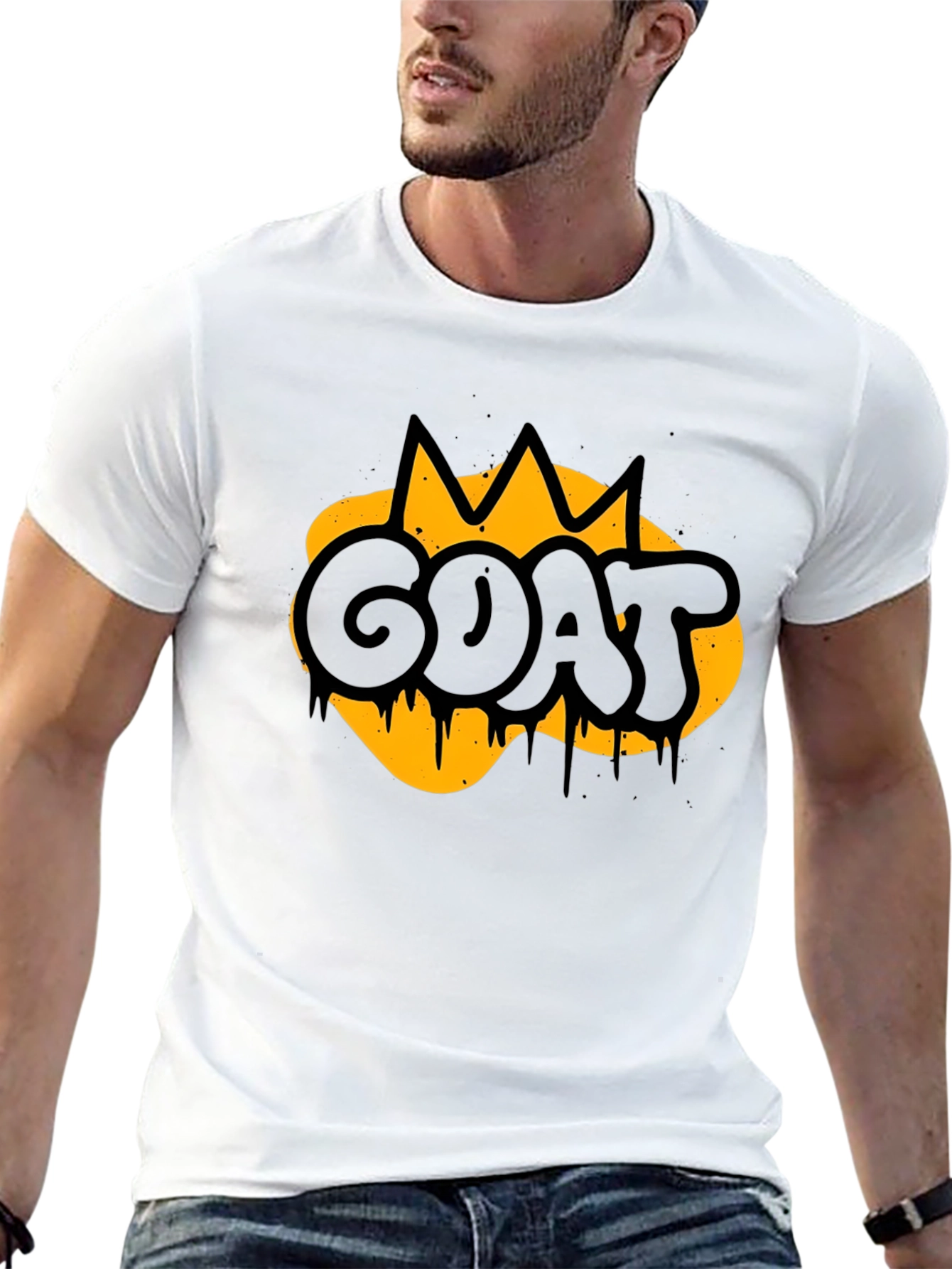 GOAT Graphic Print Mens Black T-Shirt