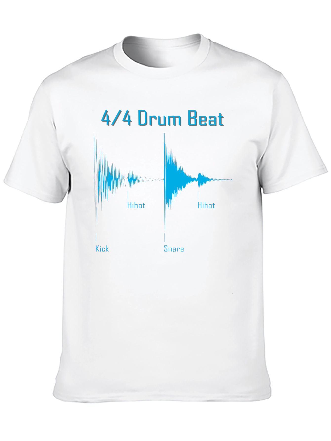 4/4 Drum Beat Graphic Tee - Music Lover T-Shirt