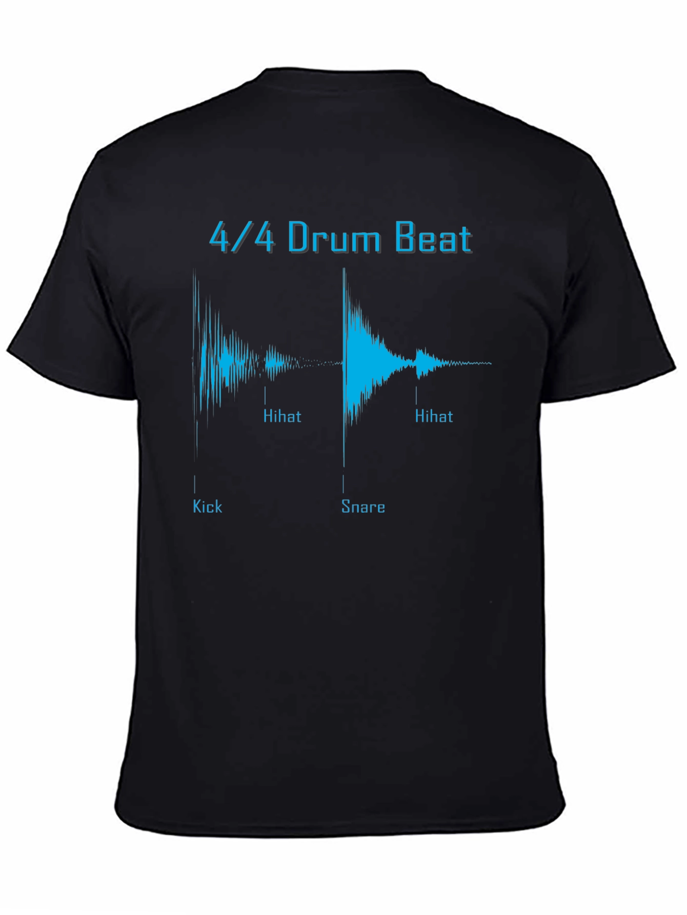 4/4 Drum Beat Graphic Tee - Music Lover T-Shirt