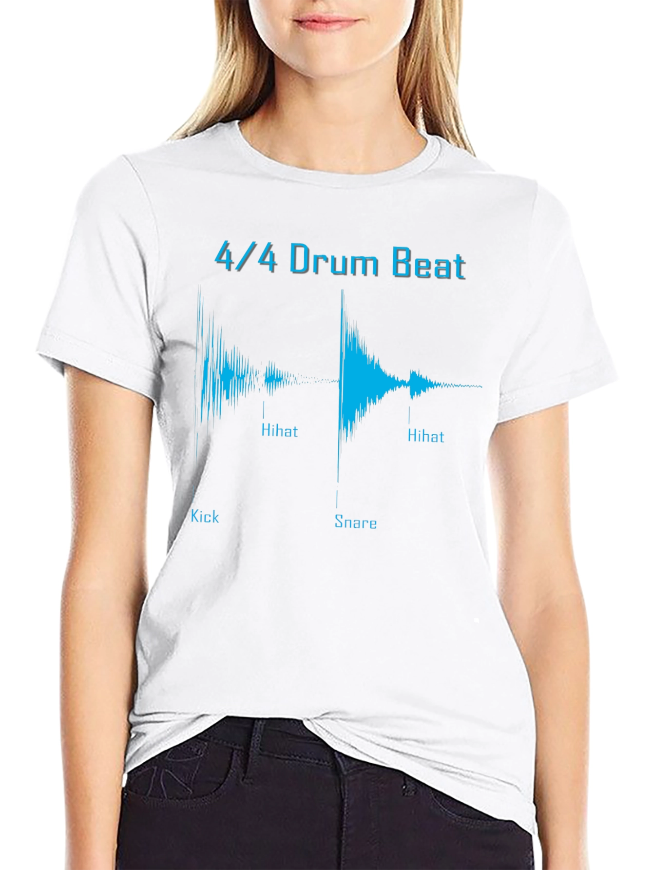 4/4 Drum Beat Graphic Tee - Music Lover T-Shirt