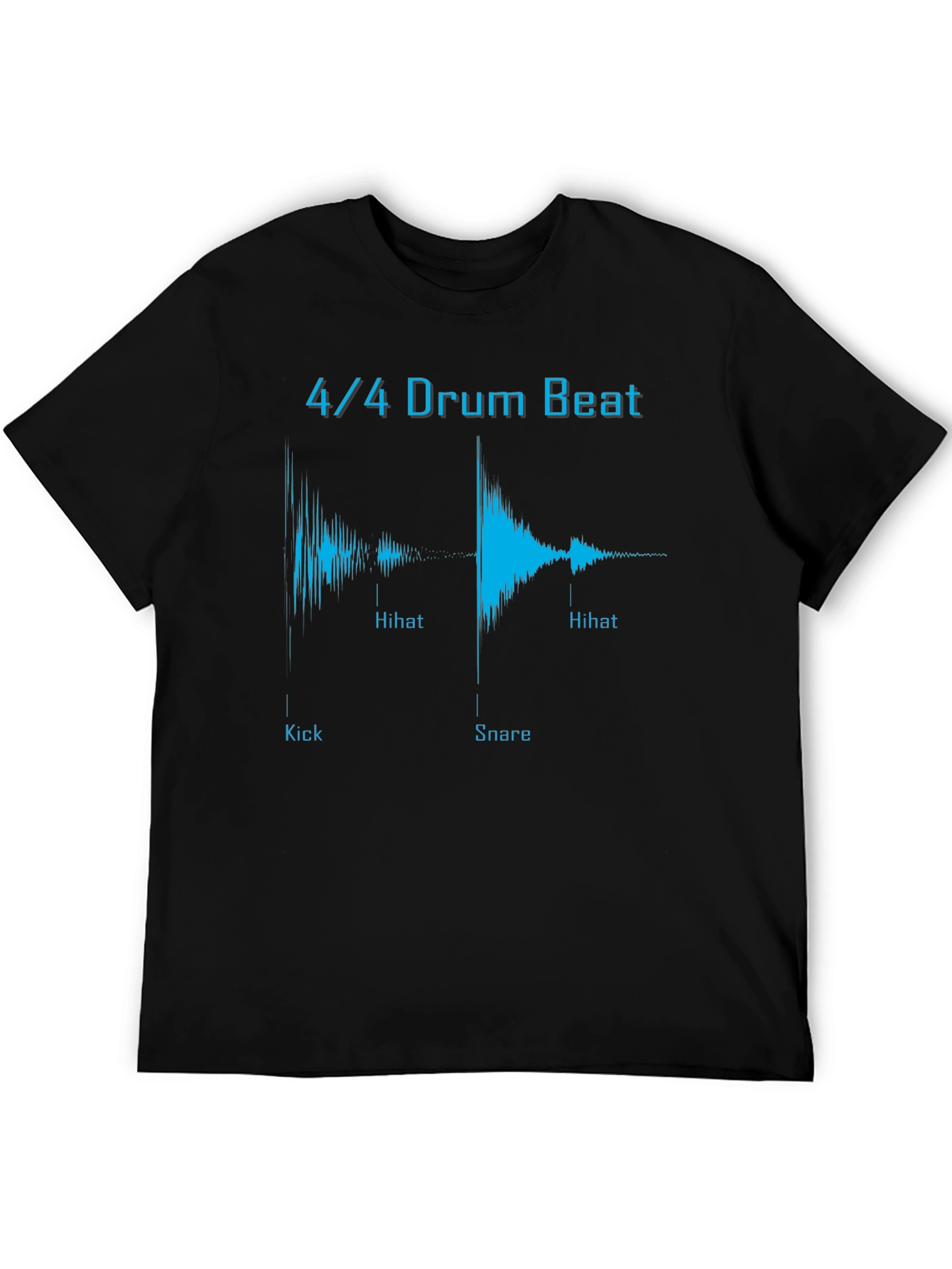 4/4 Drum Beat Graphic Tee - Music Lover T-Shirt