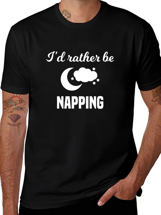 Rather Be Napping T-Shirt - Soft Cotton Tee