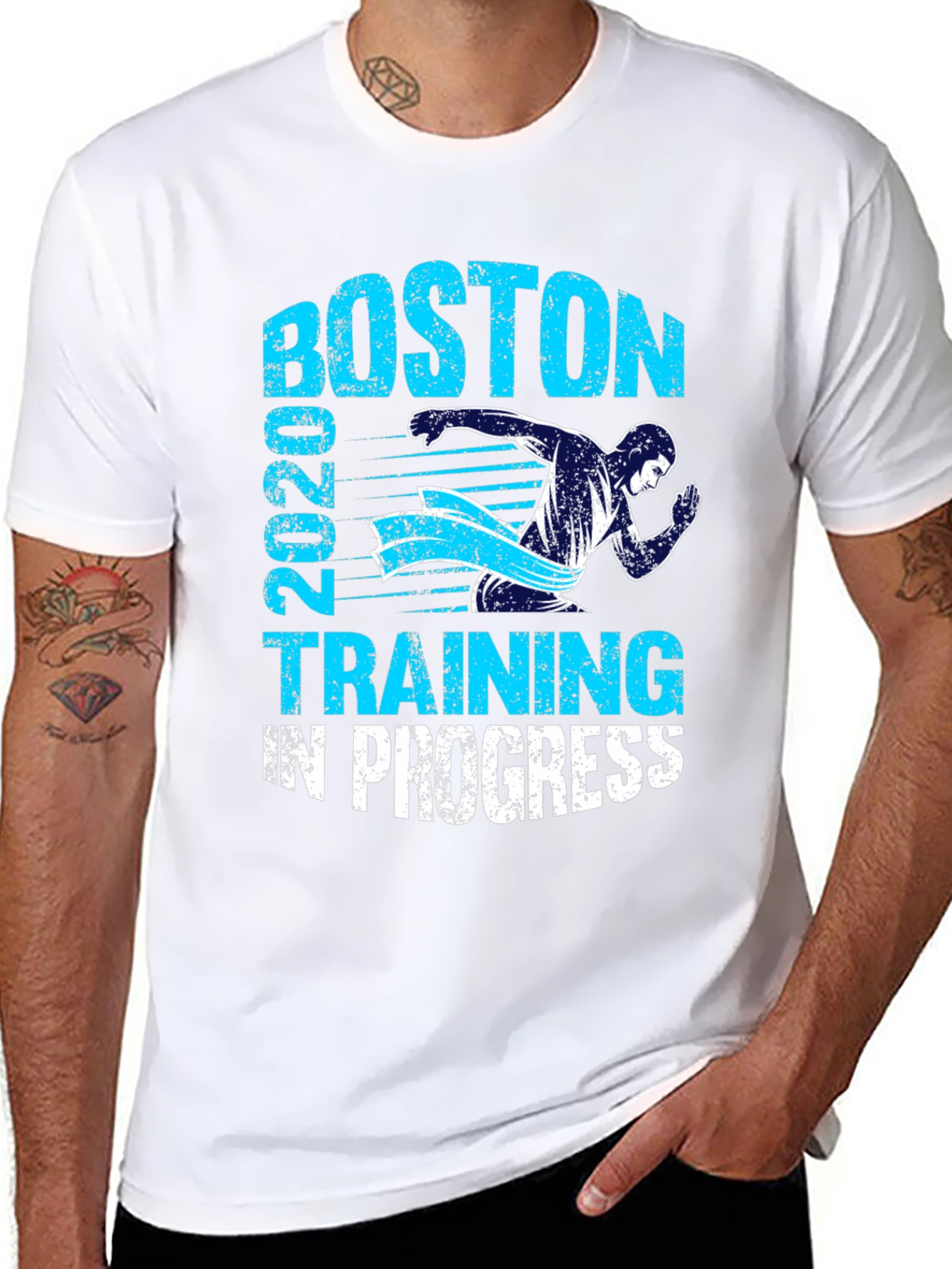 Boston 2020 Training in Progress Black T-Shirt