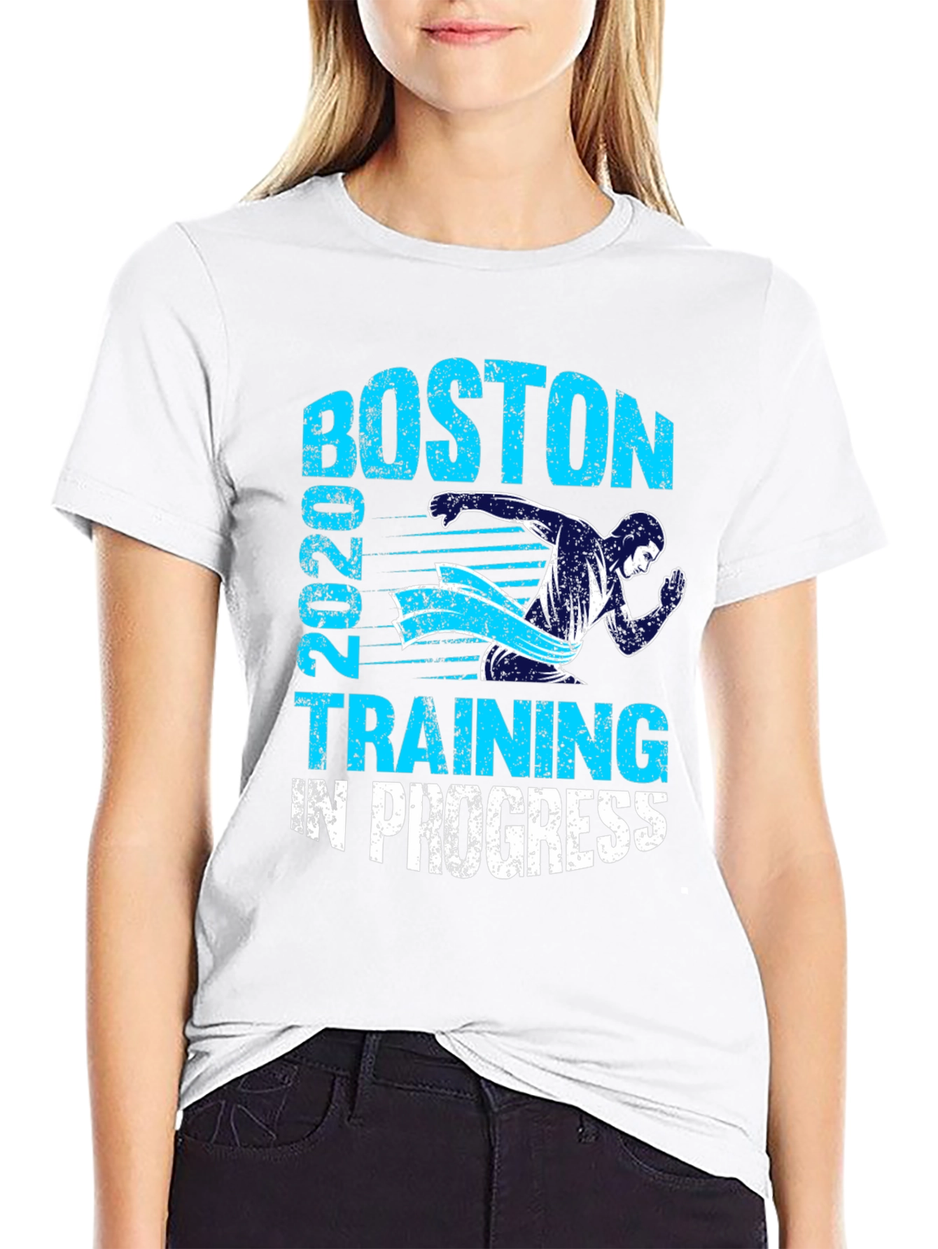 Boston 2020 Training in Progress Black T-Shirt