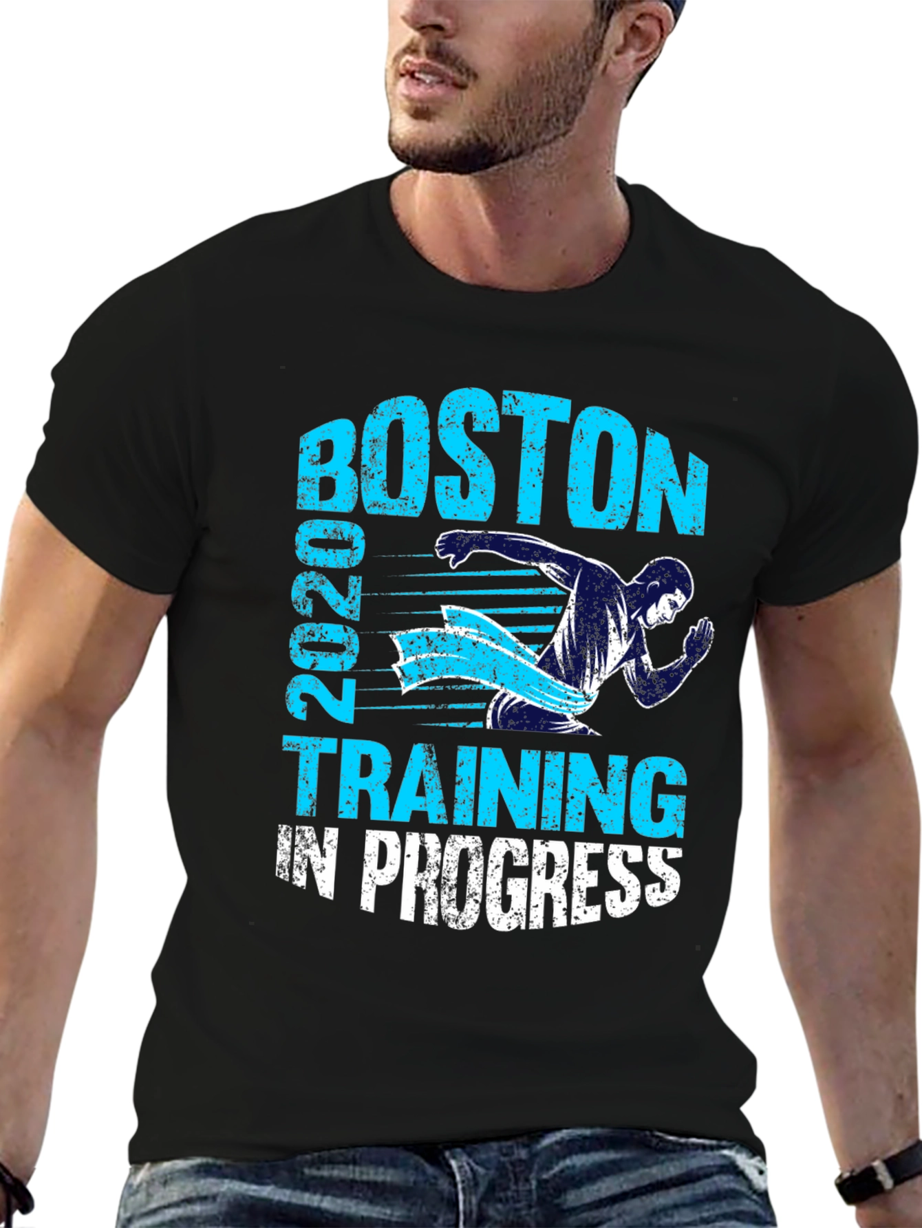 Boston 2020 Training in Progress Black T-Shirt